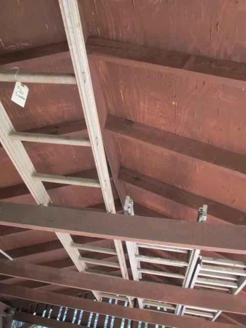 Three Aluminum Ladders: 12' ladder, 16' Extension ladder and 20' Extension ladder, Local Pickup Only