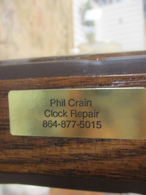 1982 Howard Miller "The President" Moon Dial Grandfather Floor Clock - 8