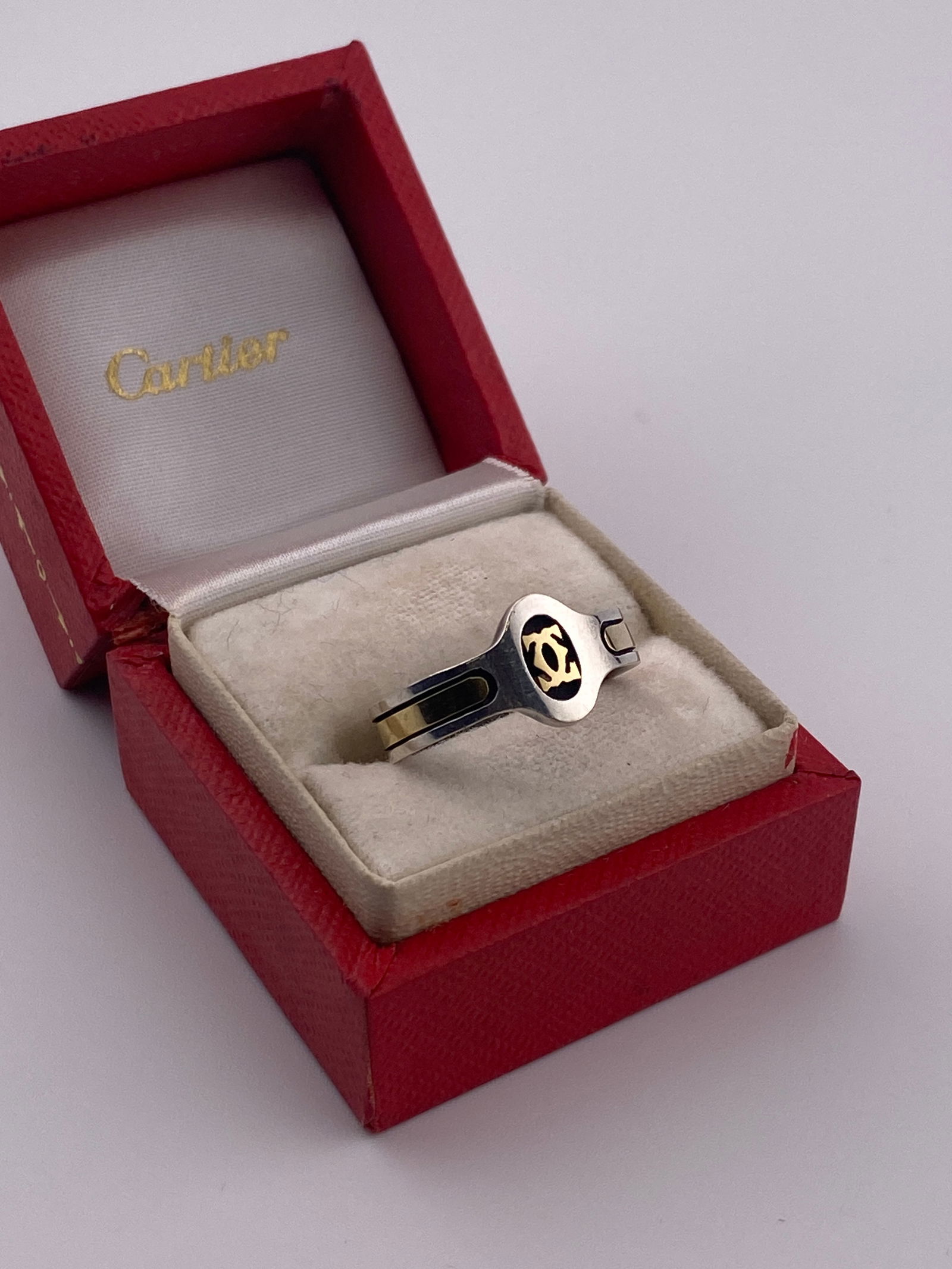 Vintage Circa 1970's, 80's Cartier 18k Yellow Gold & Sterling Silver Ring (1 of 6)
