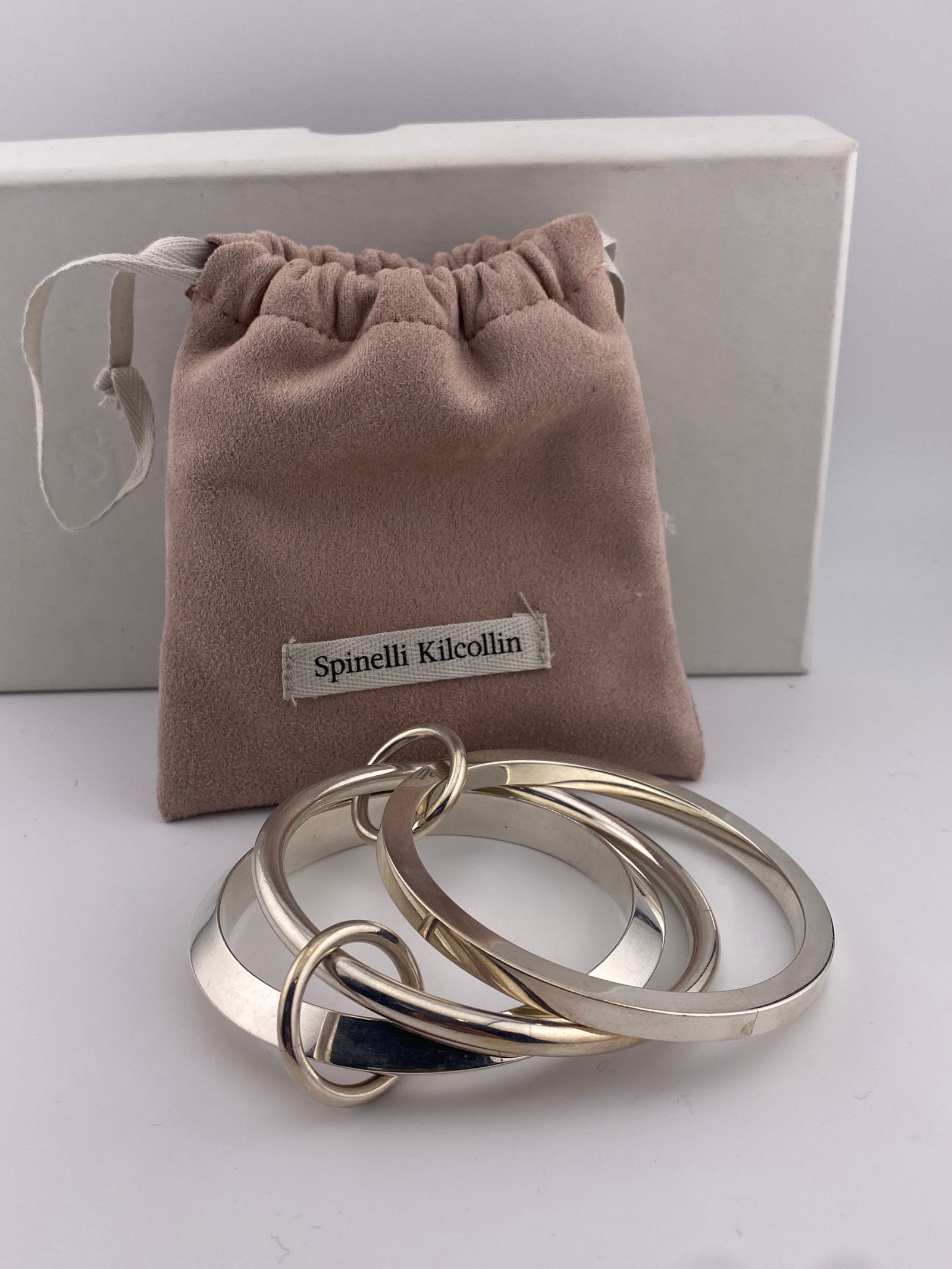 Spinelli Kilcollin Jupiter Sterling Silver Bangle Bracelet with Box (1 of 5)