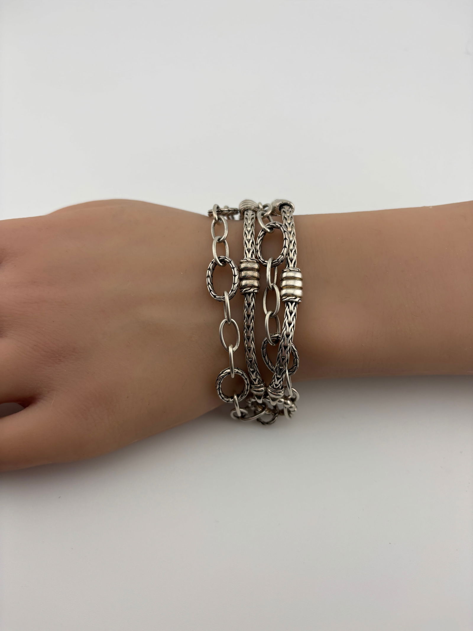 John Hardy Sterling Silver Multi Strand Bracelet (1 of 11)