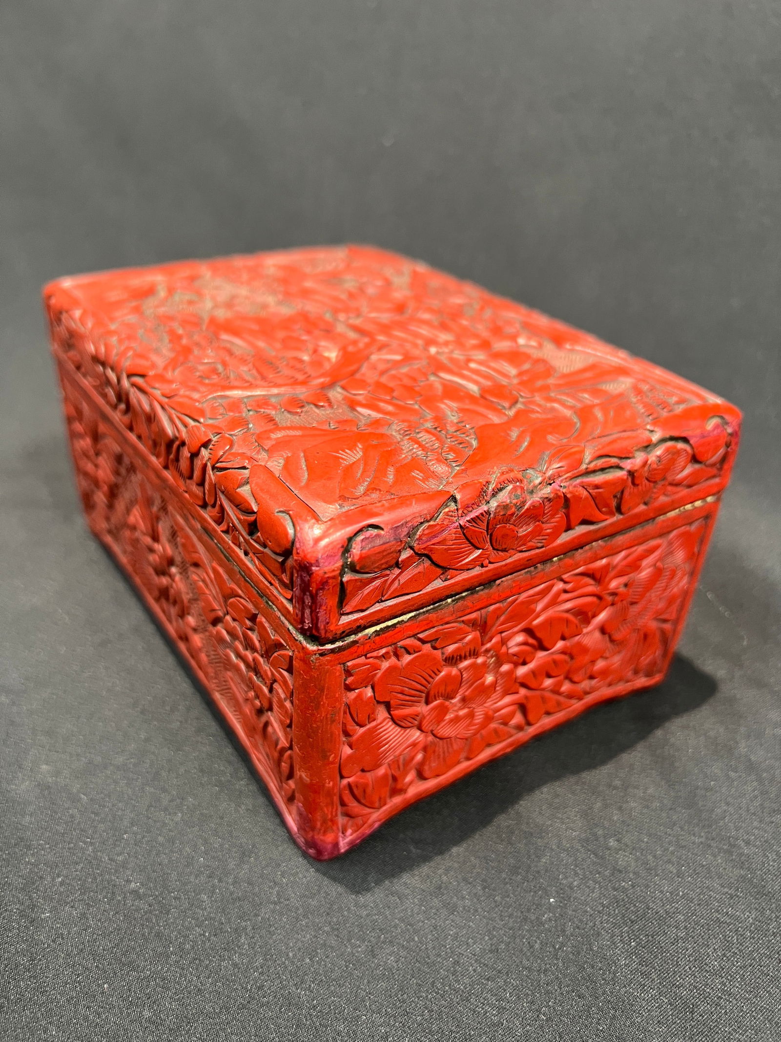 Republic Period Lacquerware Figures Rectangular Box - 3