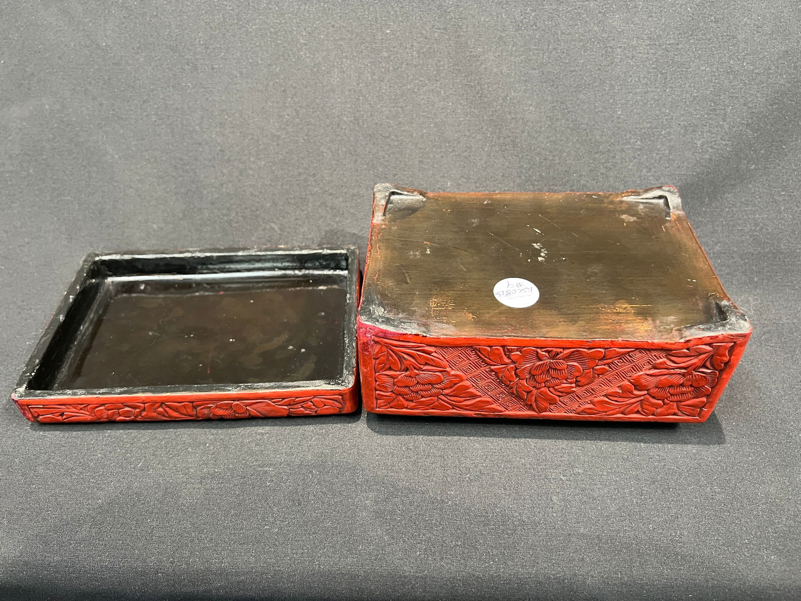 Republic Period Lacquerware Figures Rectangular Box - 5