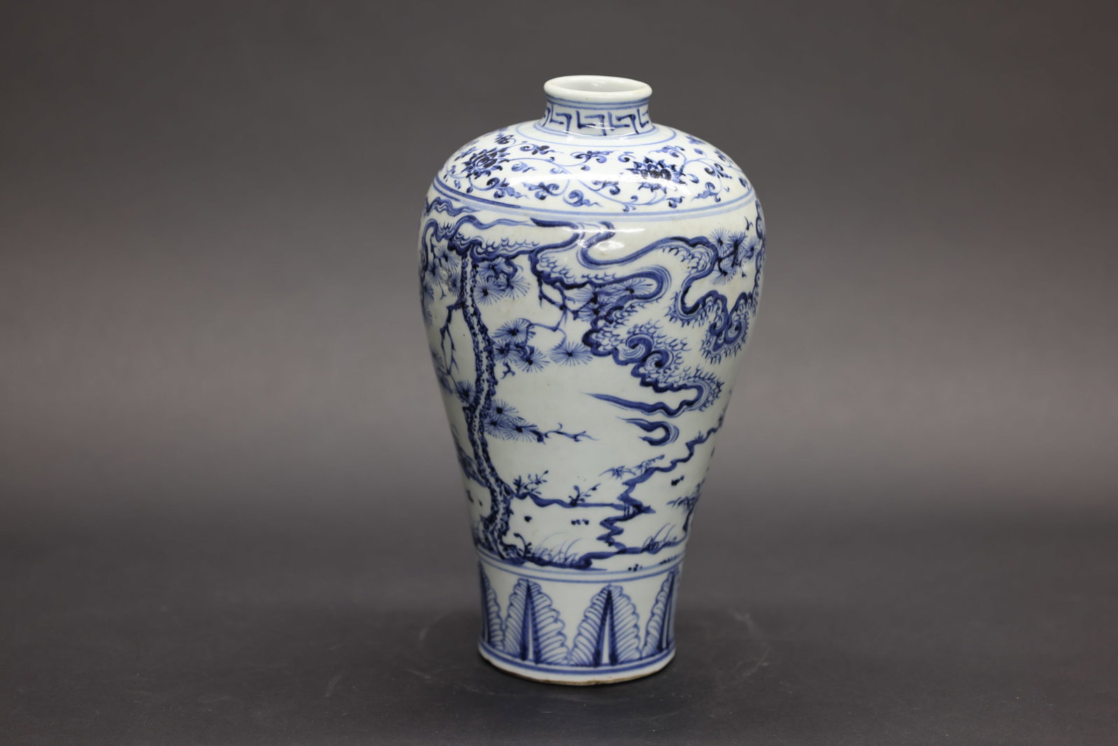 A Blue and White 'Scholar' Meiping, Interregnum Period (Ming Dynasty) (1 of 9)