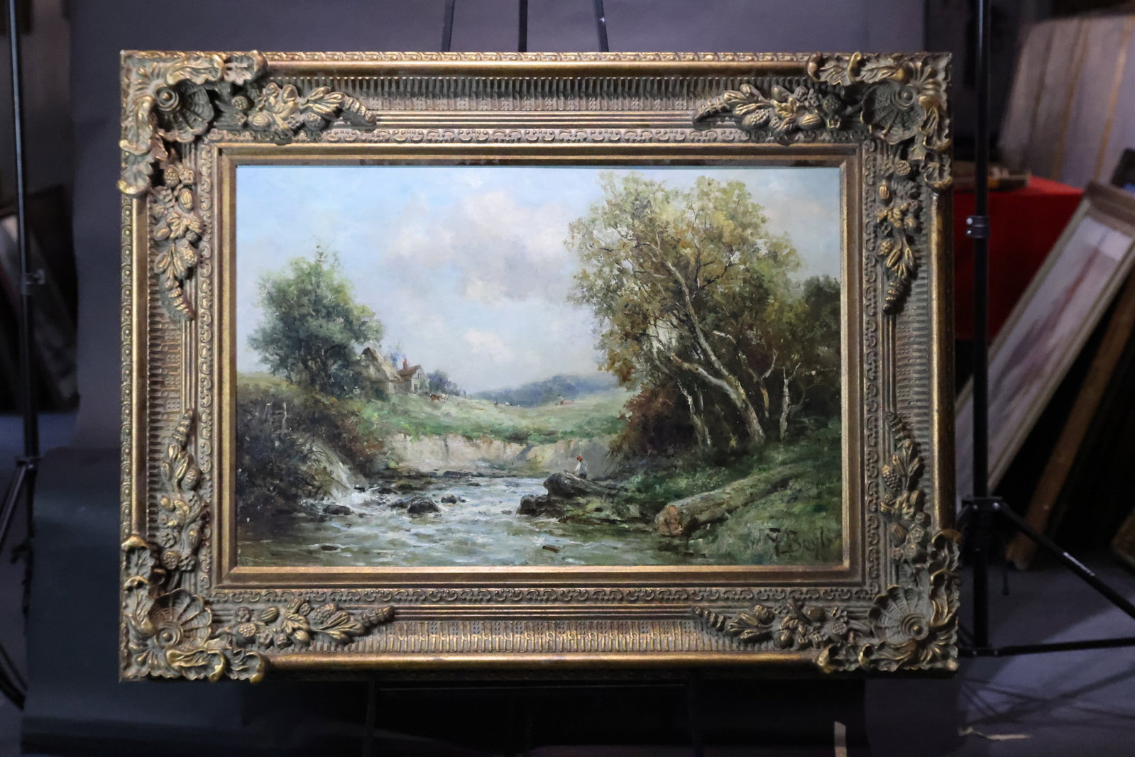 A 19th Century European School 'Country Stream' Oil on Panel (1 of 7)