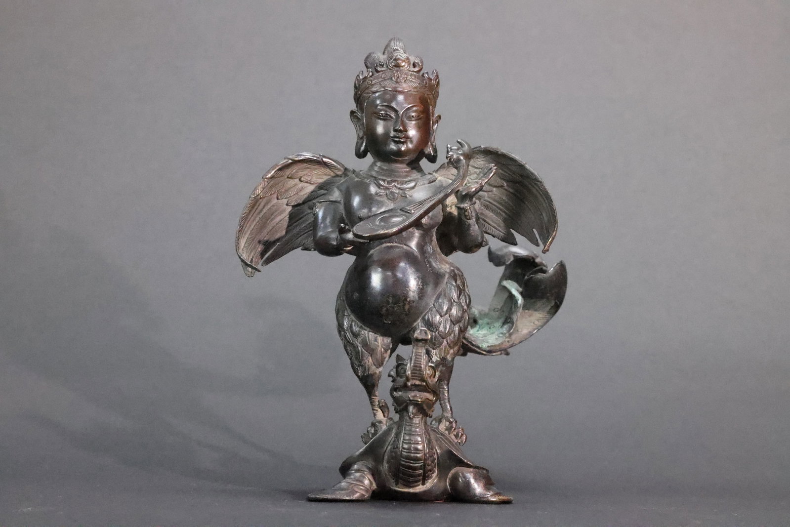 An Archaistic Bronze Figure of a Kalavinka, Modern Period (1 of 10)