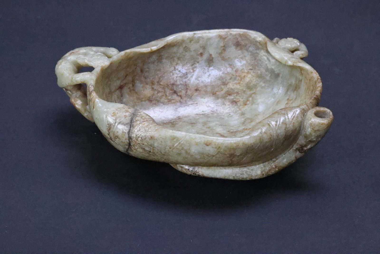 A White Jade 'Chilong and Lotus Leaf' Water Pot, Ming Dynasty (1 of 8)
