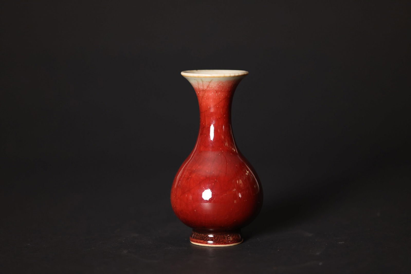 Qing Dynasty Langyao Red-Glazed Porcelain Guanyin Bottle (1 of 7)