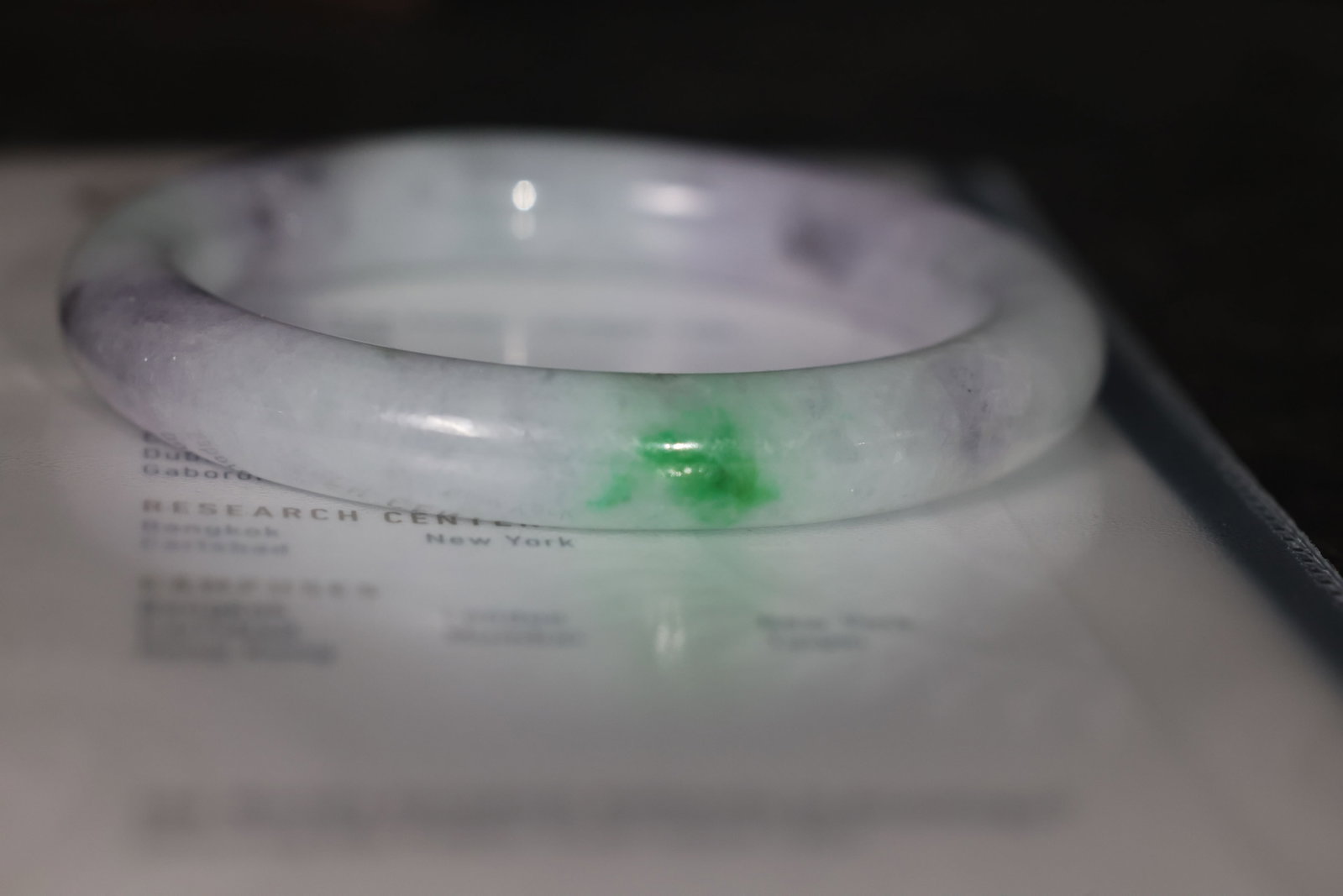Jadeite Round Bangle (Spring-Colored) with GIA Certificate - 2