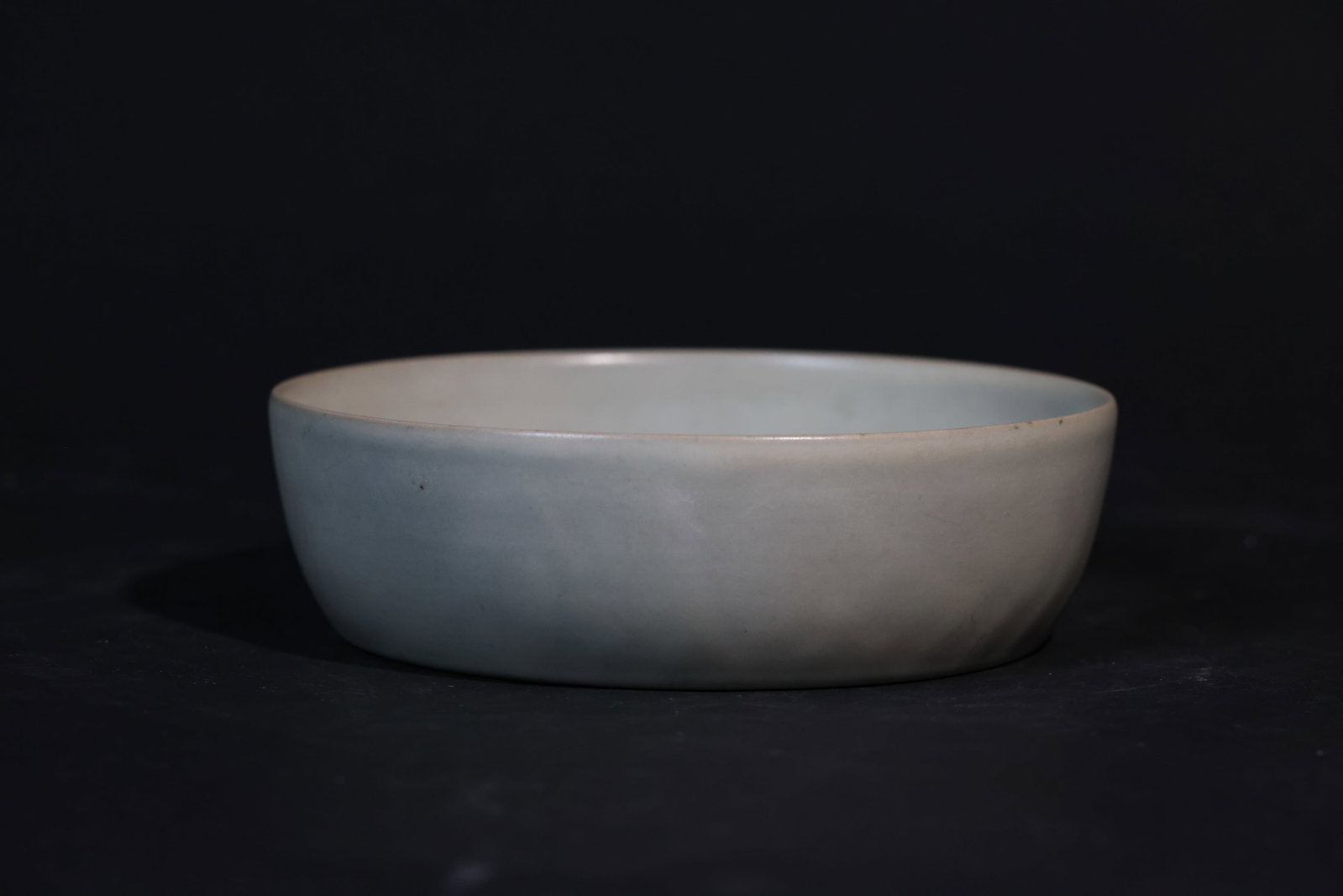 Celadon-Glazed Flat-Bottom Brush Washer