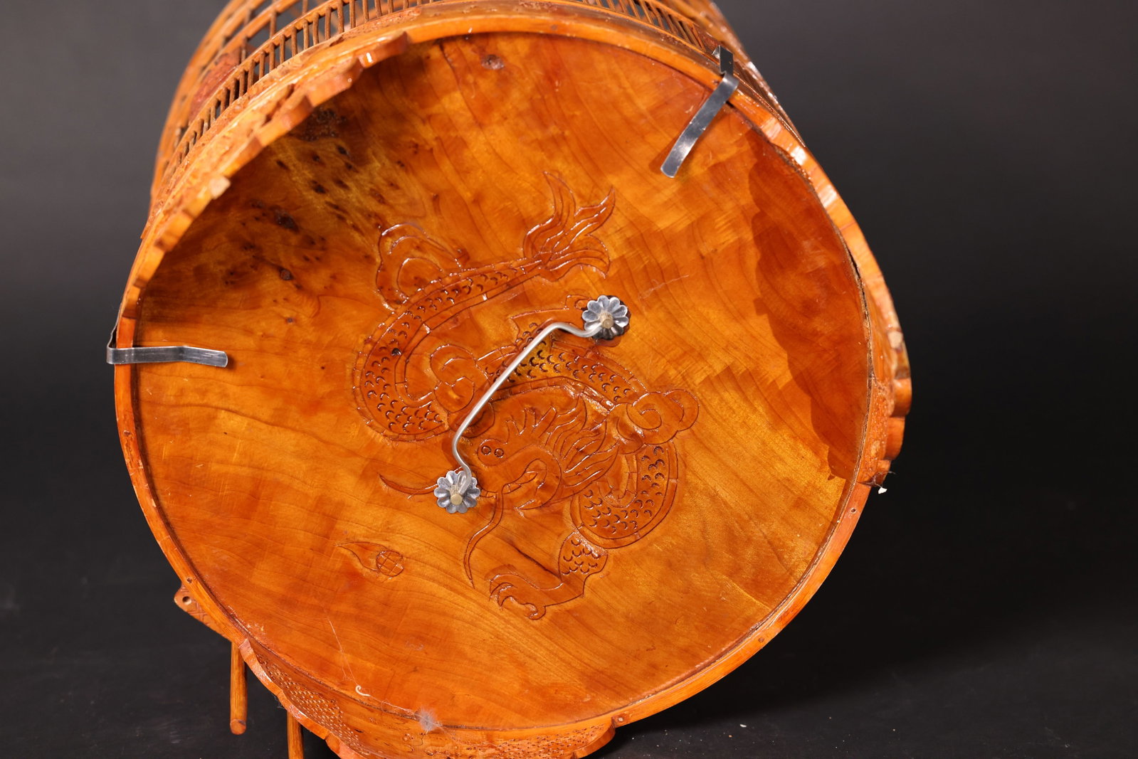 Large Carved Bamboo Birdcage - 9