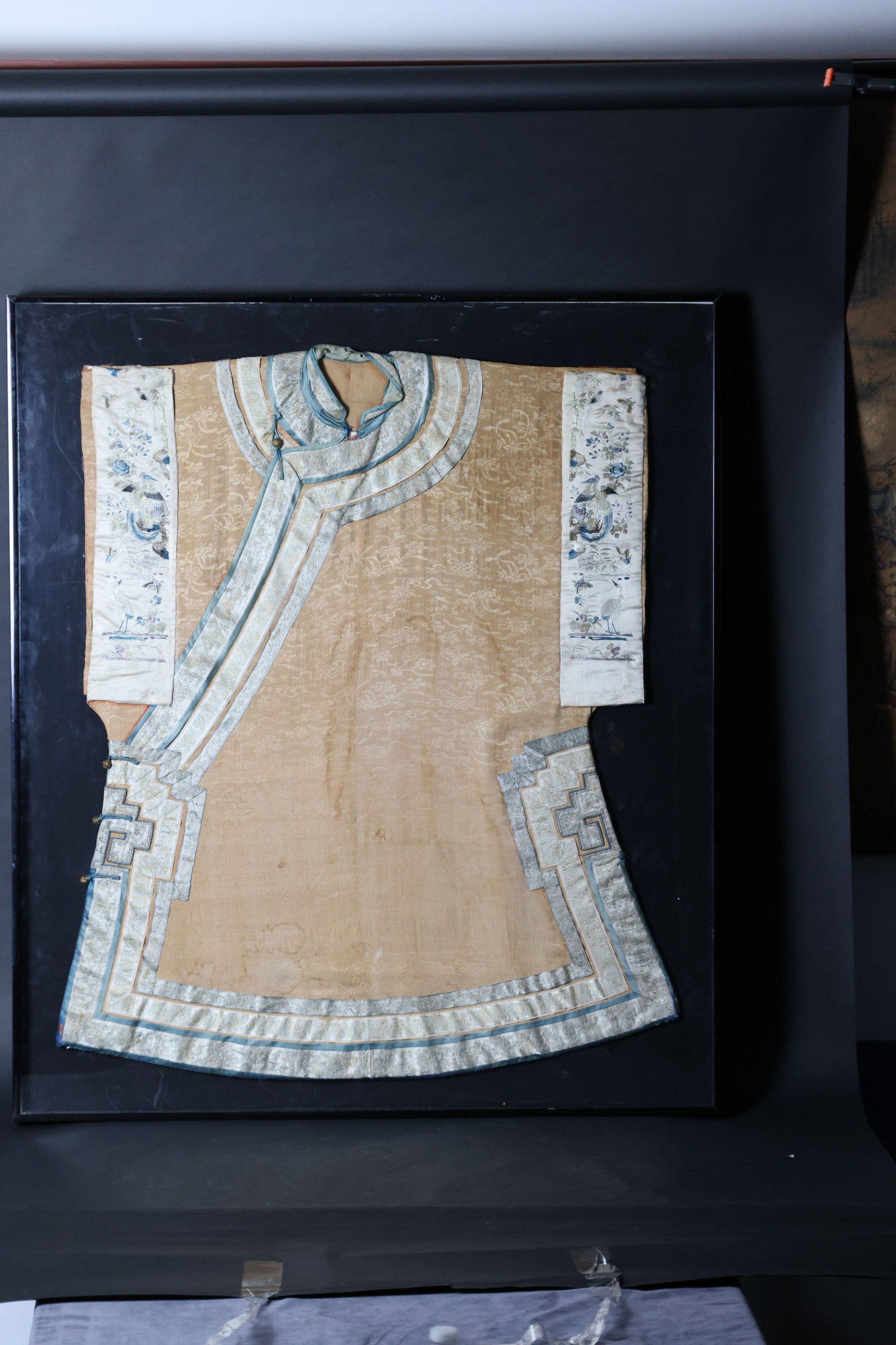 Qing Dynasty Apricot?Yellow Figured Gauze Woman’s Cloak (1 of 13)