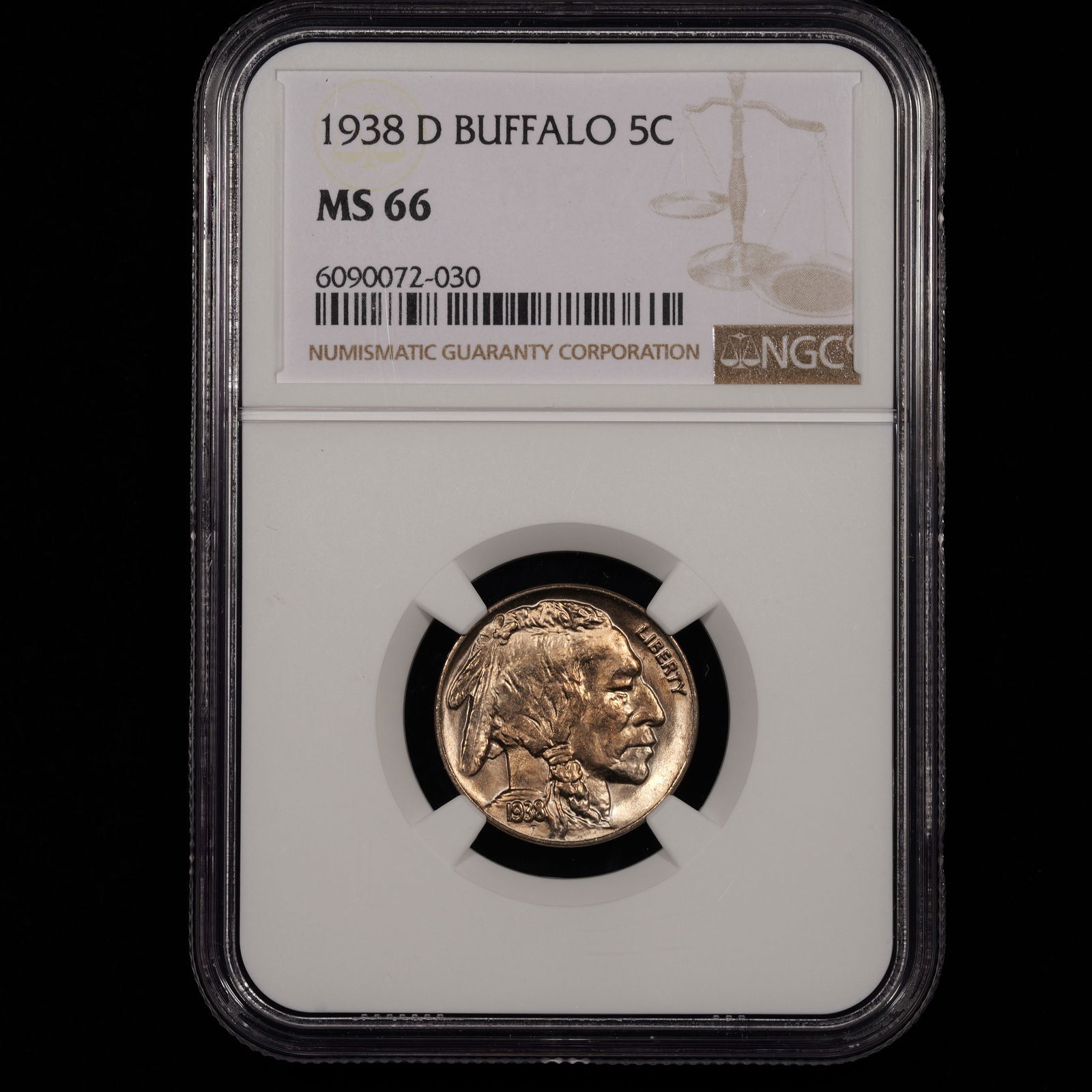 1938-D Buffalo Nickel 5c - NGC GRADED MS66 (1 of 4)