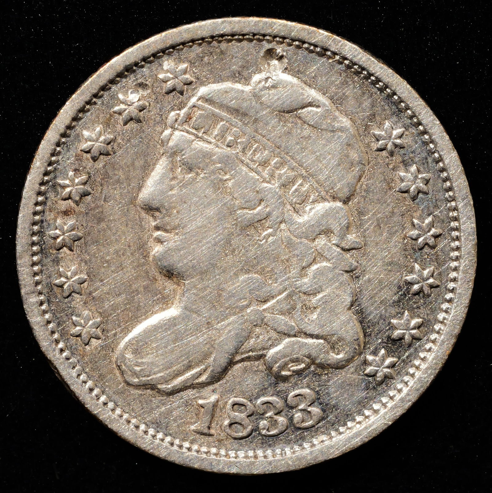 1833 Capped Bust Half Dime - h10c - Good to Very Good w/details (1 of 2)