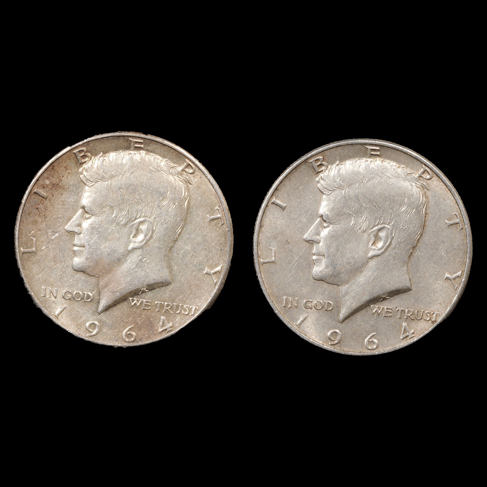 (2) Kennedy Silver Half Dollars 1964 & 1964-D - 50c - Choice Brilliant Uncirculated (1 of 2)