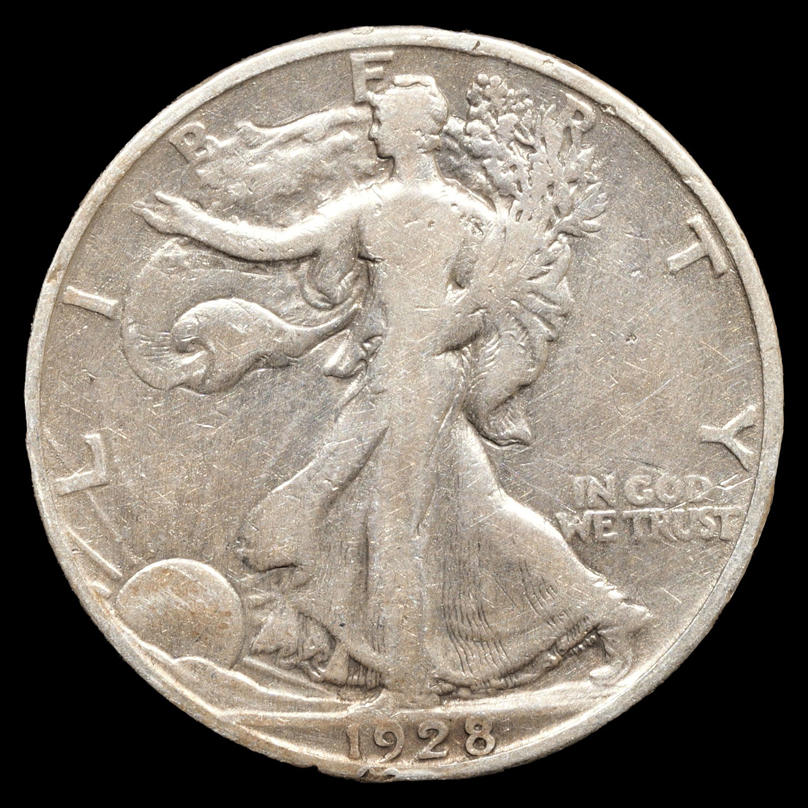 1928-S Walking Liberty Half Dollar - 50c - Circulated *KEY DATE* (1 of 2)