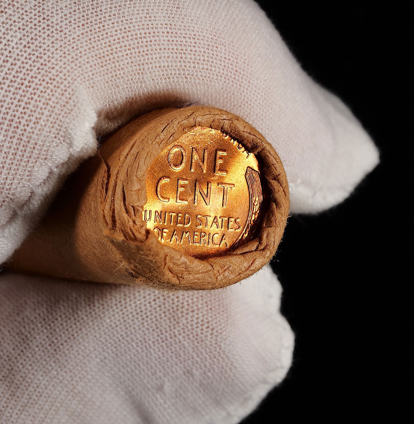 Full Original Bank Wrapped Roll of 1958-D Lincoln Wheat Cents - OBW! (1 of 4)