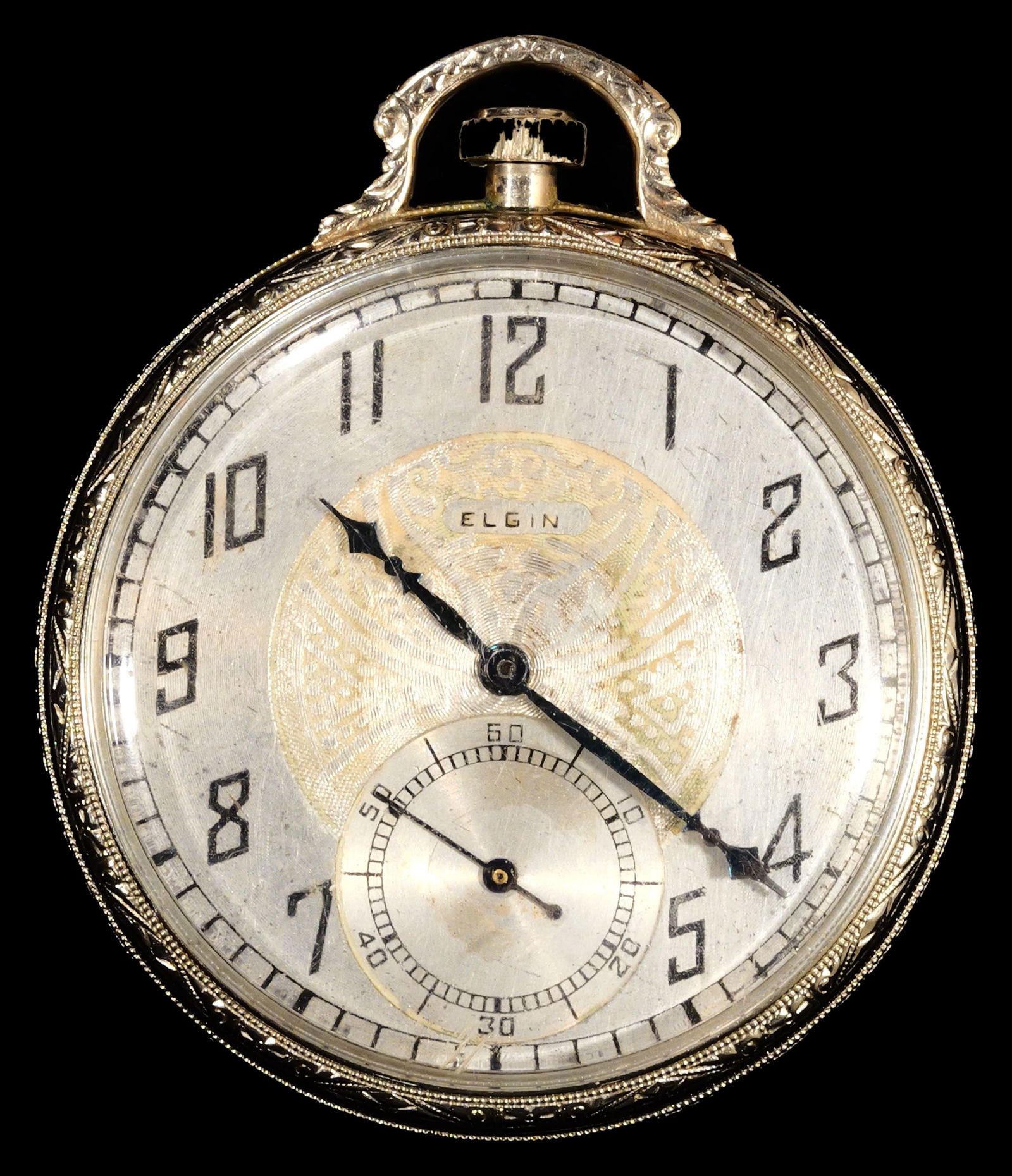 *GOLD* Elgin 15 Jewel 14k White Gold Filled Pocket Watch (1 of 4)
