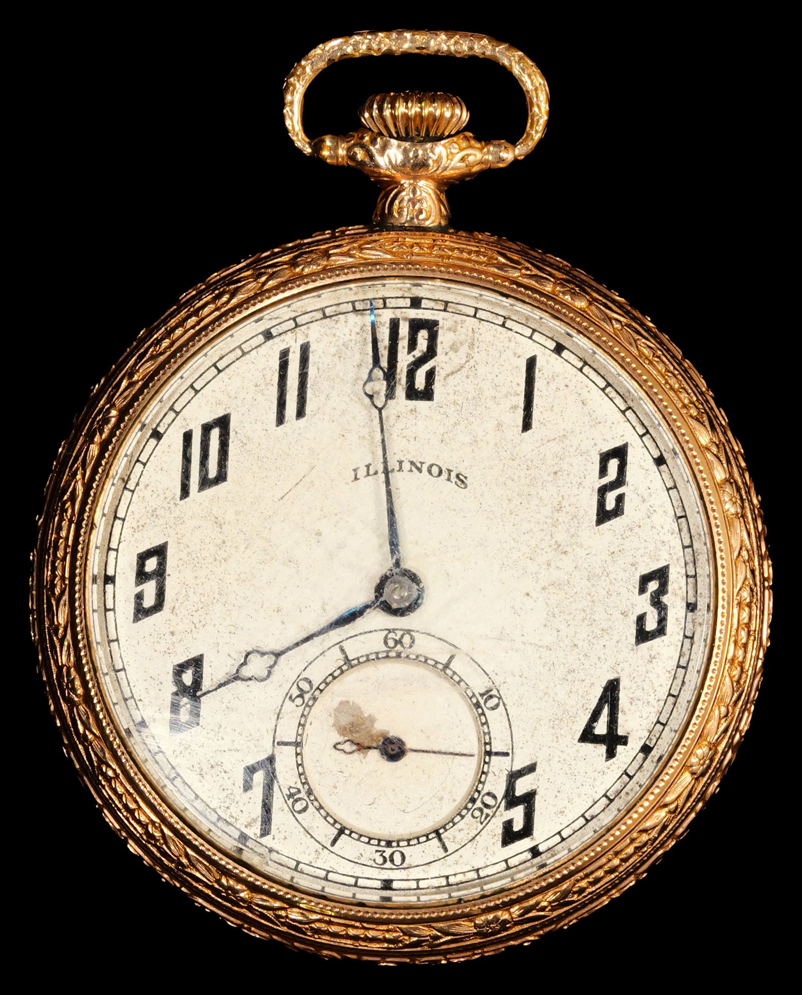 *GOLD* Illinois Gold Filled 17 Jewel Pocket Watch: Size 12, Gold Filled, 1923 Movement S/N 4167983 marked Illinois, Springfield Watch Co. Non-working condition.