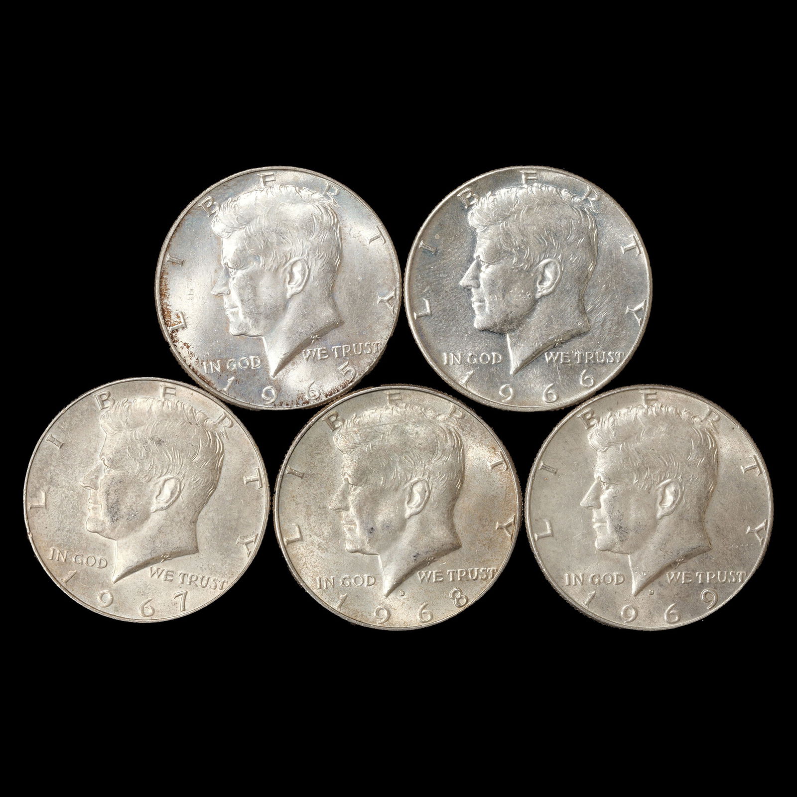 *0.75 oz ASW* (5) Kennedy Silver Half Dollars - 50c - Mixed Dates (1 of 2)