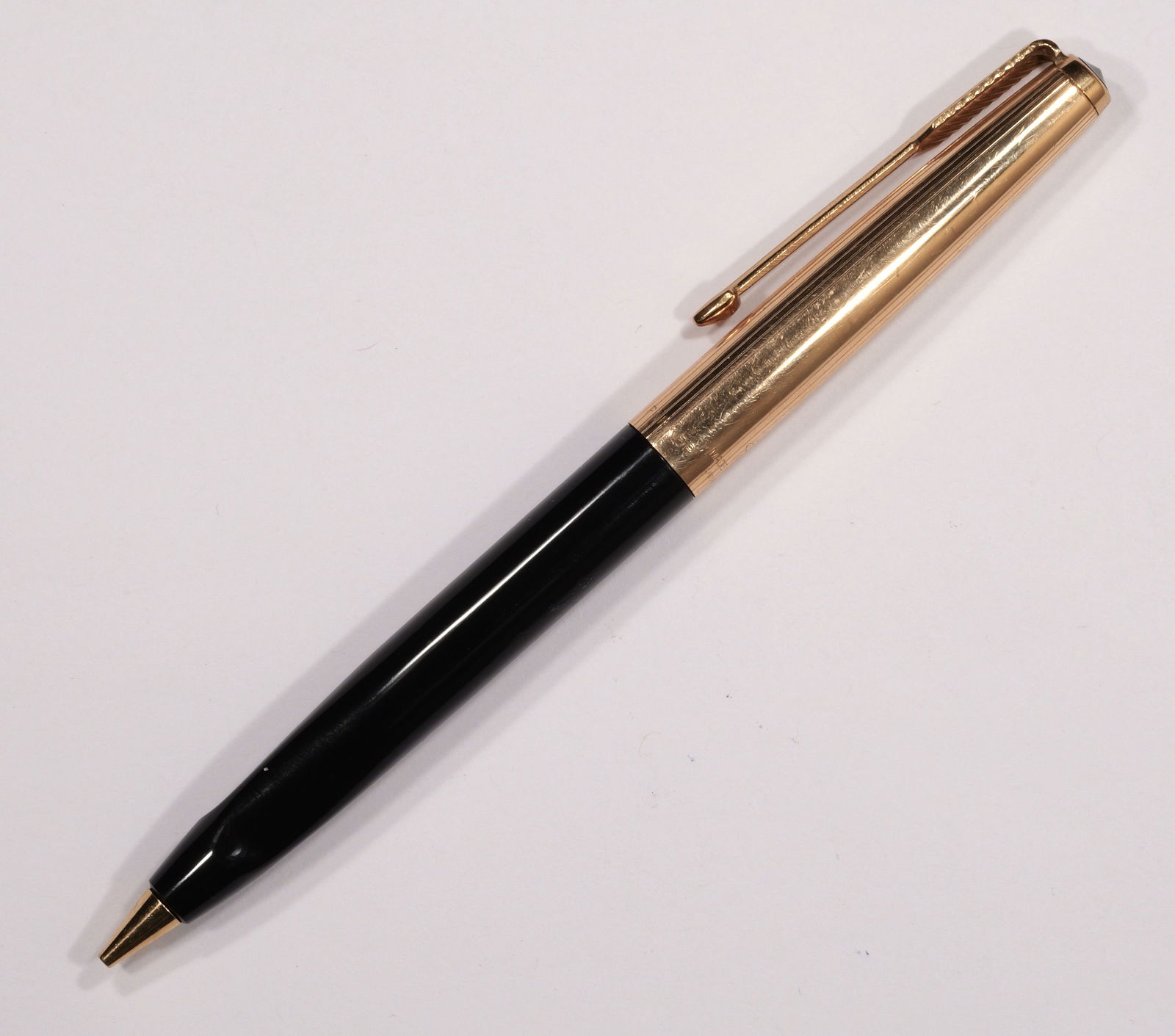 *GOLD* Vintage Parker Black Barrel and 12-KT Gold Filled Cap Mechanical Pencil (1 of 7)