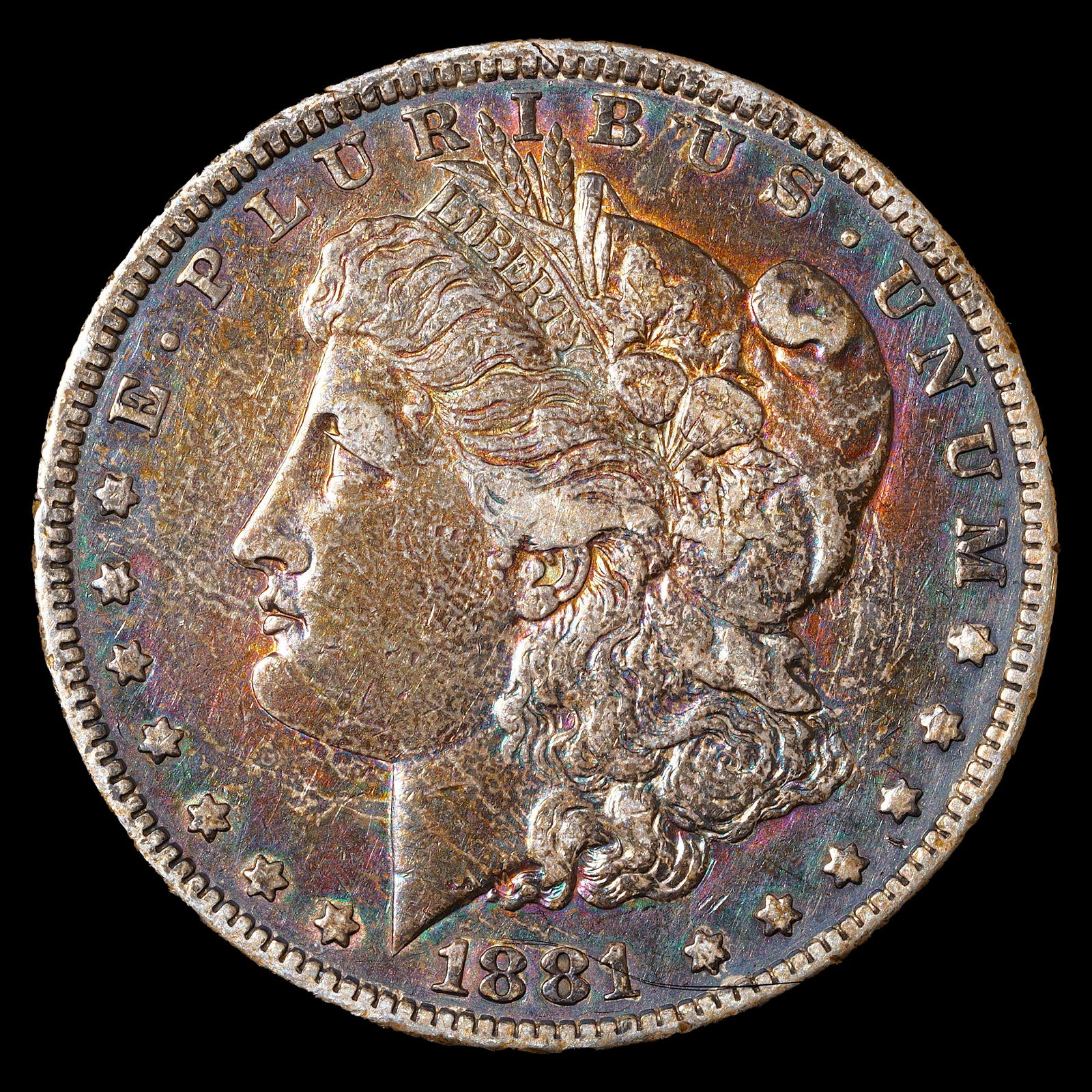 1898 Morgan Silver Dollar - $1 - *Rainbow Toned* (1 of 2)