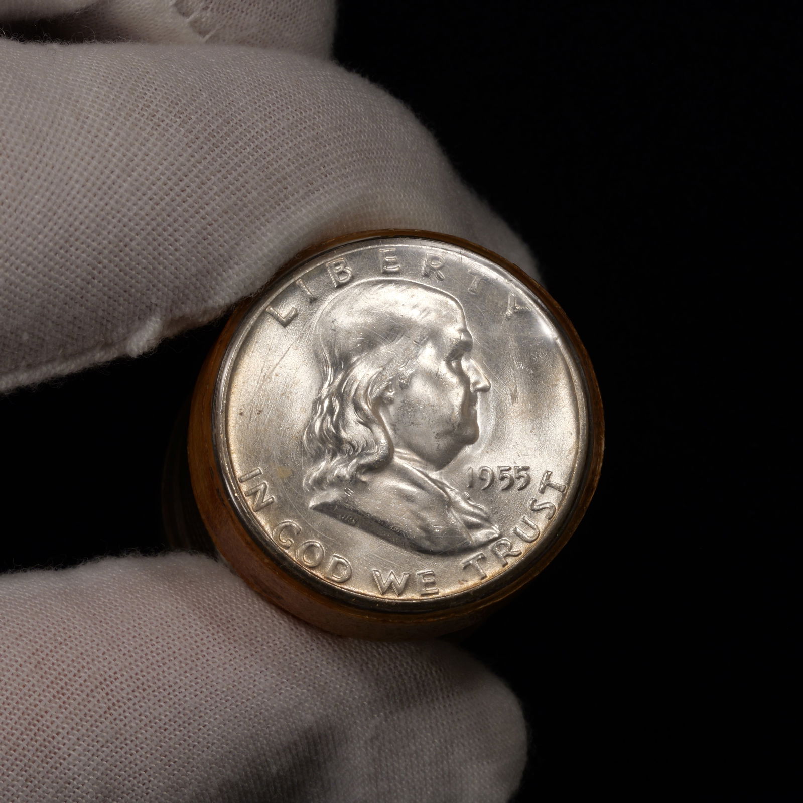 Full Roll of 20 1955 Franklin Silver Half Dollars - 50c - Uncirculated (1 of 6)