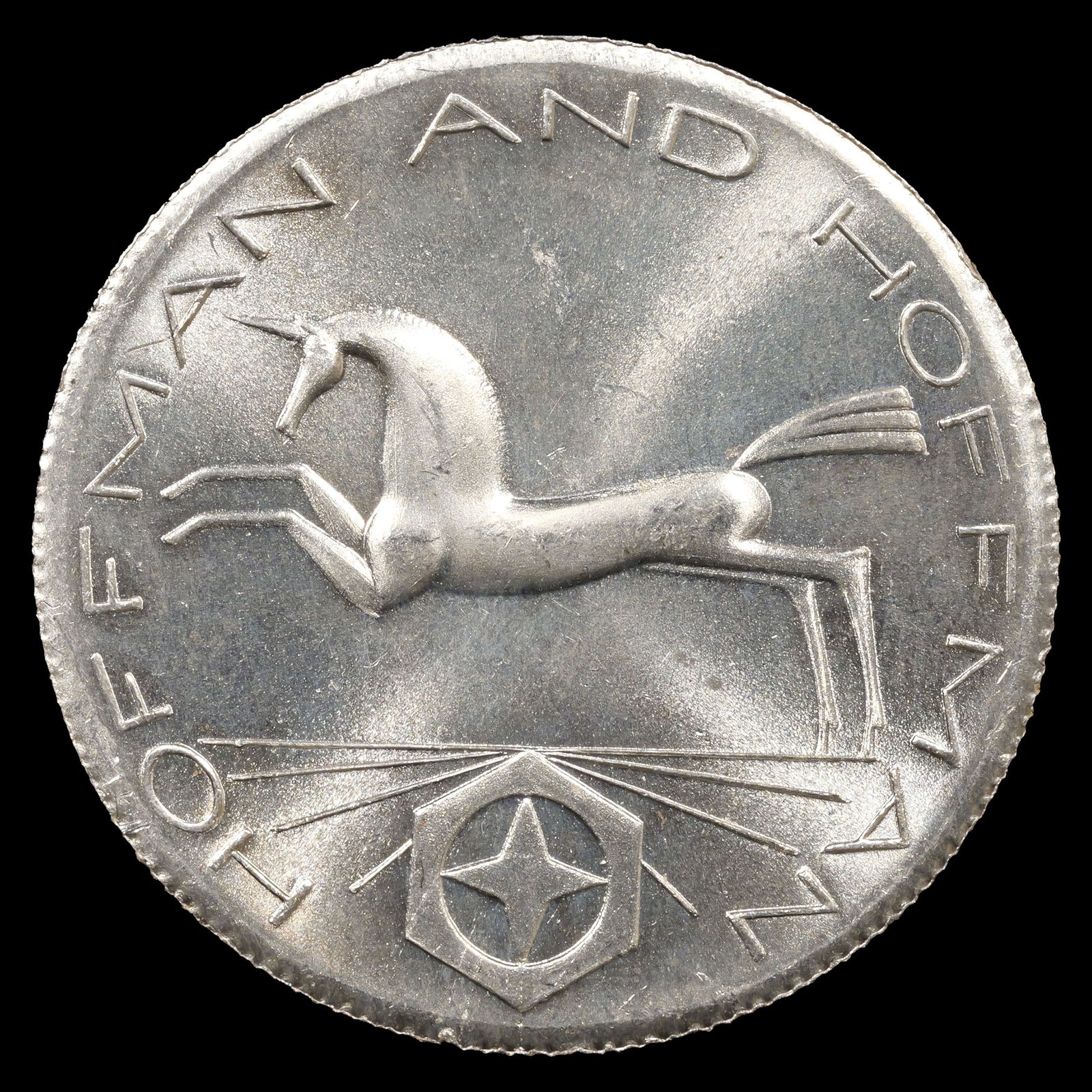 *1 oz ASW* Vintage Silver Round - 1981-S Hoffman & Hoffman: 1 oz Troy .999 Fine Silver round from old collection Low Estimate: 10 High Estimate: 10000