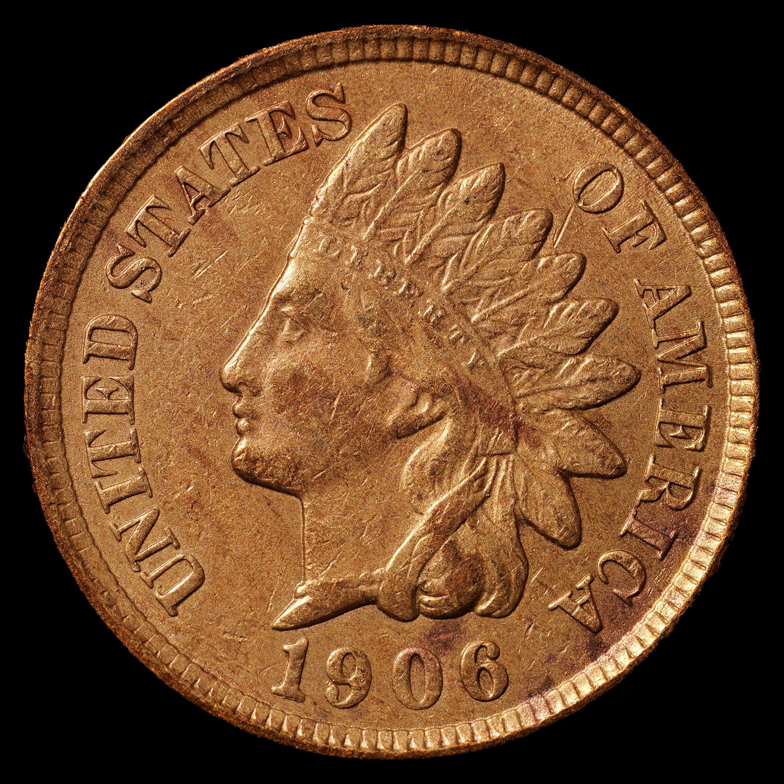 1906 Indian Head Cent - 1c - Extra Fine / About Uncirculated (1 of 2)