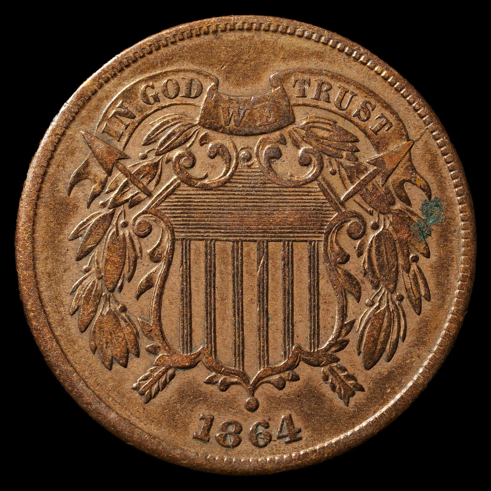 1864 Two Cent Piece - 2C - Very Fine / Extra Fine (1 of 2)