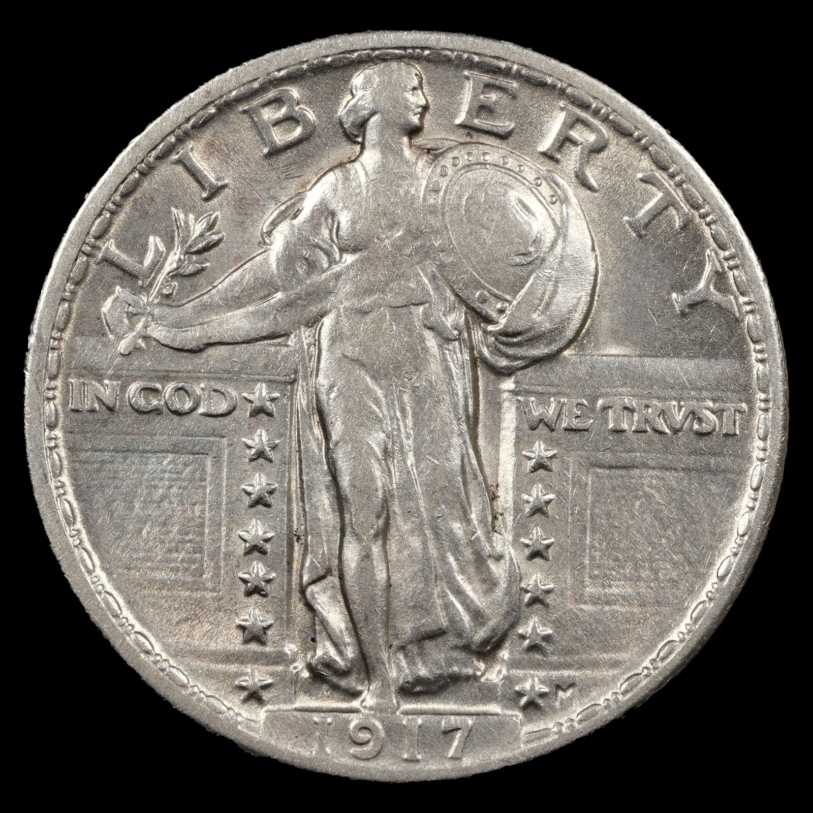 *HIGHLIGHT* 1917 Standing Liberty Quarter - 25c - Extra Fine (1 of 2)