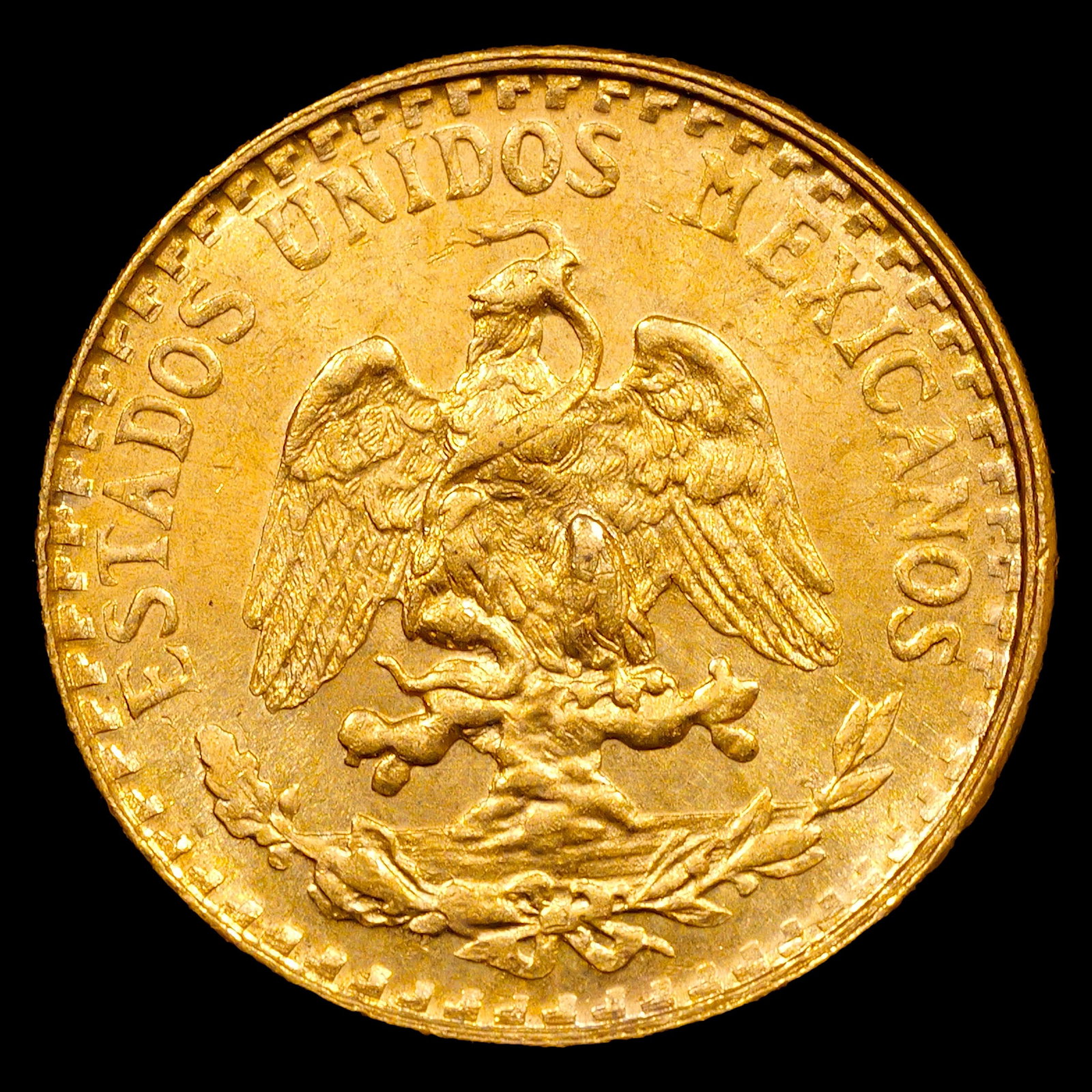 *GOLD**0.0482 oz AGW* 1945 Mexico Dos Pesos Gold Coin: 0.0482 oz Actual Gold Weight