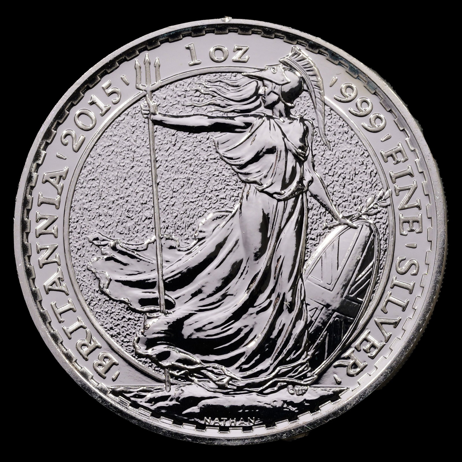 *1 oz ASW* 2015 Great Britain - Silver Britannia - 1 oz Troy .999 Fine Silver Round: 1 oz Actual Silver Weight