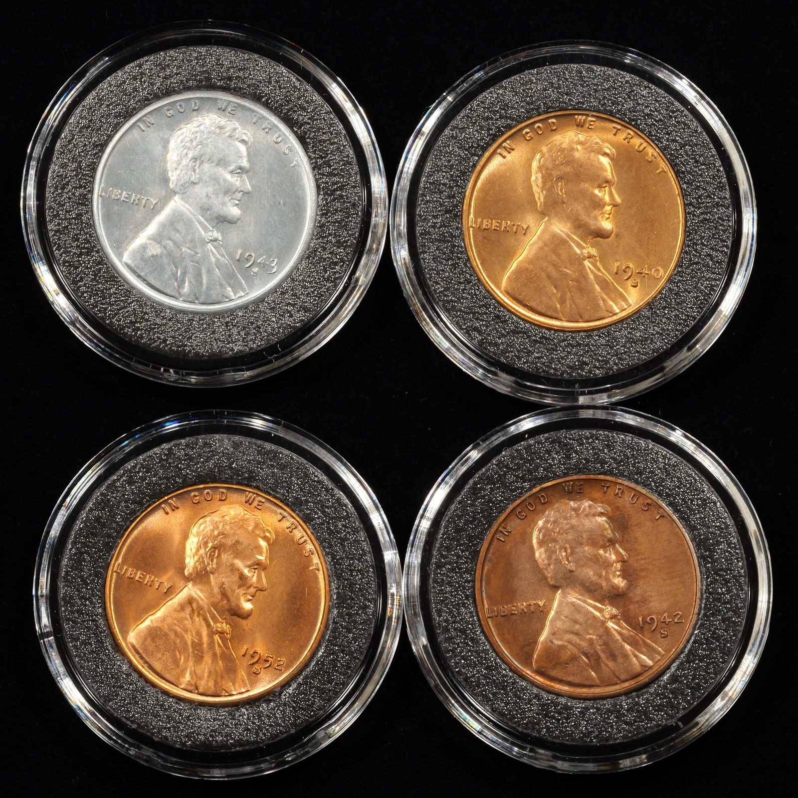 (4) Mixed Date GEM UNC Lincoln Wheat Cents From Collection - 1c (1 of 2)