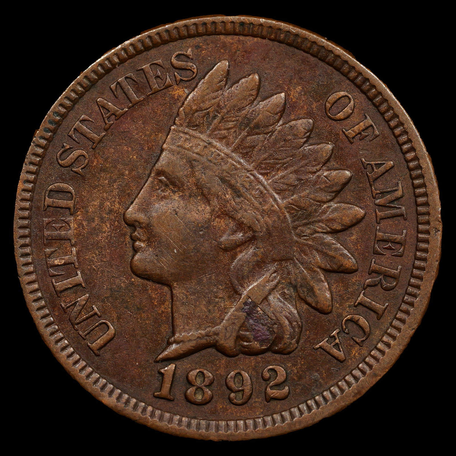 1892 Indian Head Cent - 1c - Extra Fine Plus (1 of 2)