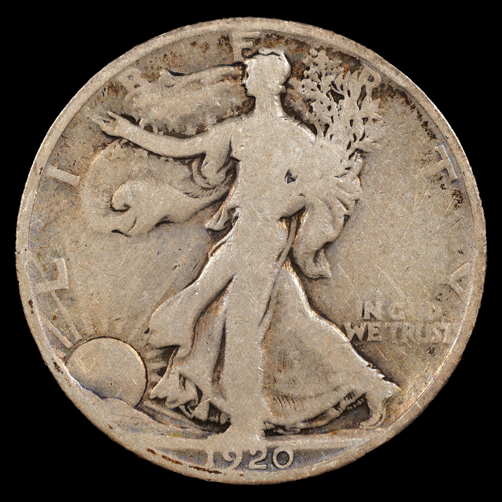 1920 Walking Liberty Half Dollar - 50c - Very Good *BETTER DATE* (1 of 2)