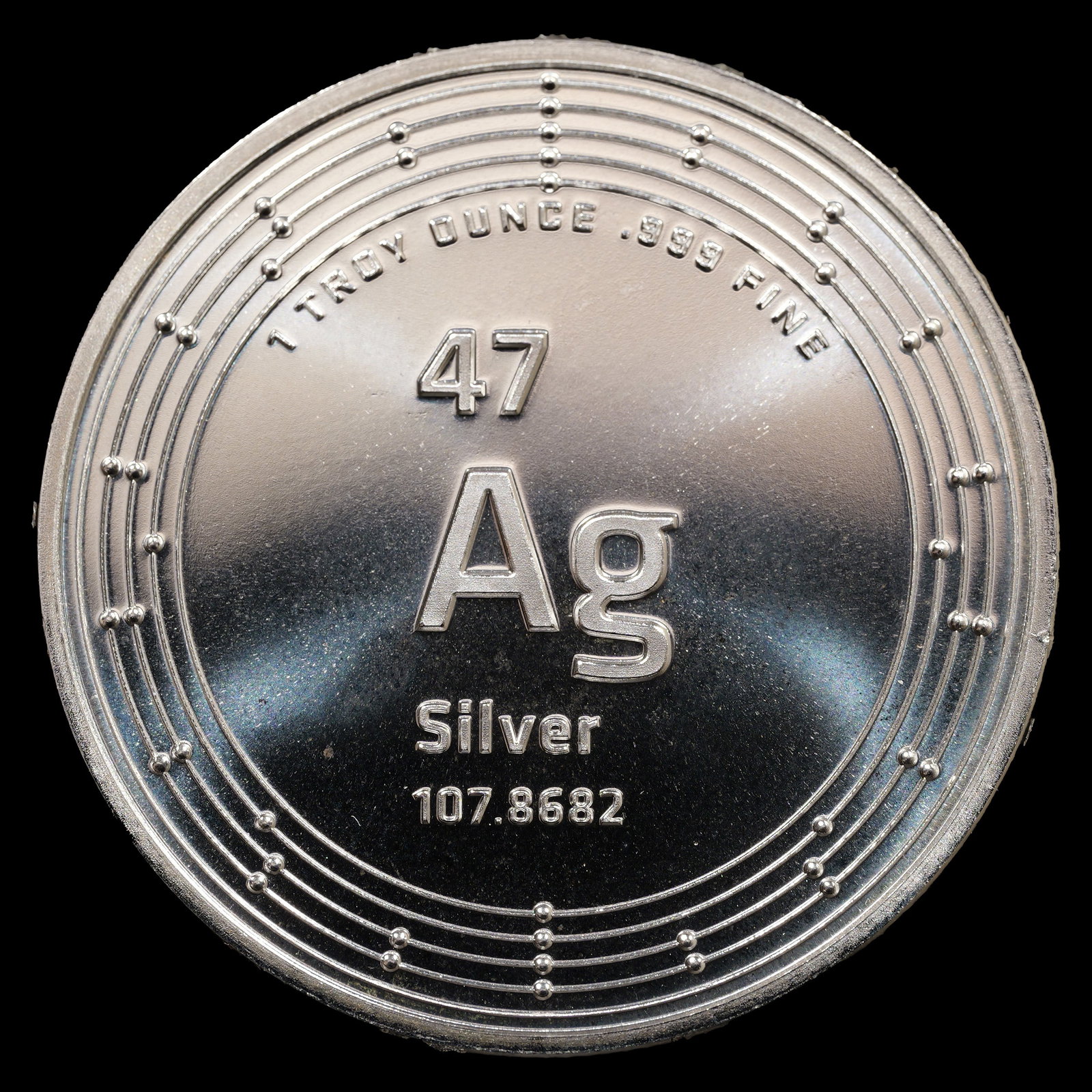 *1 oz ASW* Elemental - 1 oz Troy .999 Fine Silver Round: 1 oz Actual Silver Weight