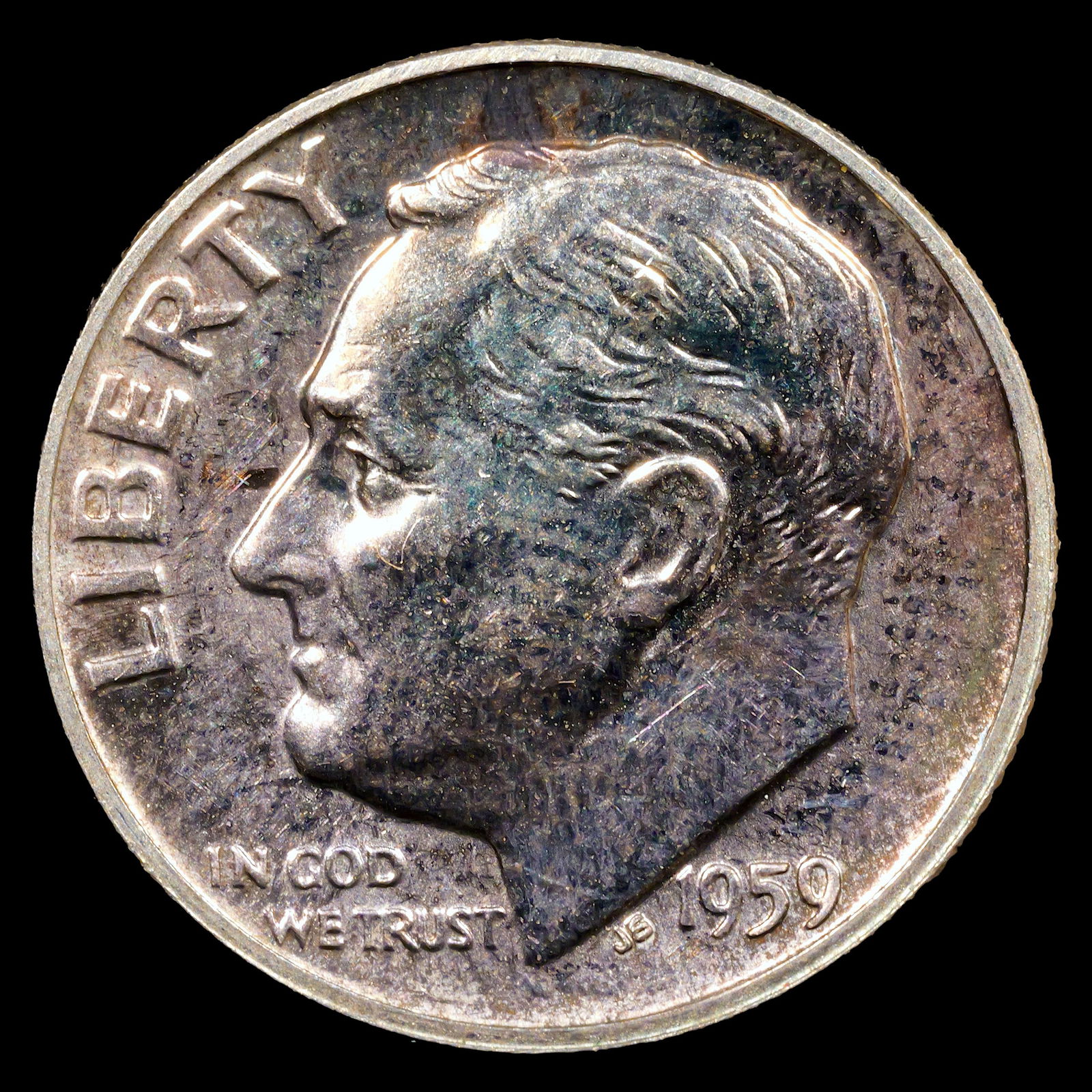 1959 Proof Roosevelt Silver Dime - 10c - Toned GEM Proof (1 of 2)