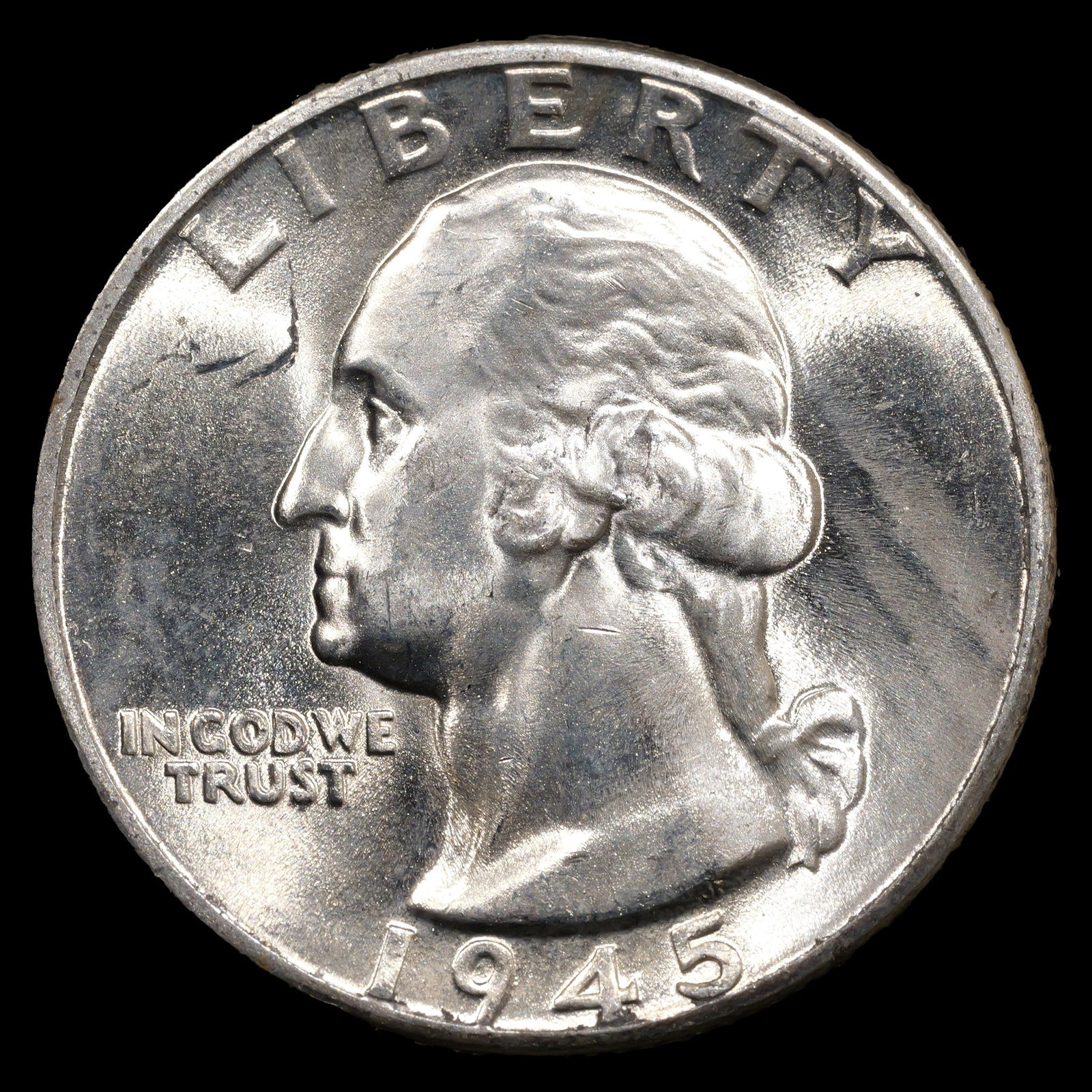 1945 Washington Silver Quarter - 25c - GEM Uncirculated (1 of 2)