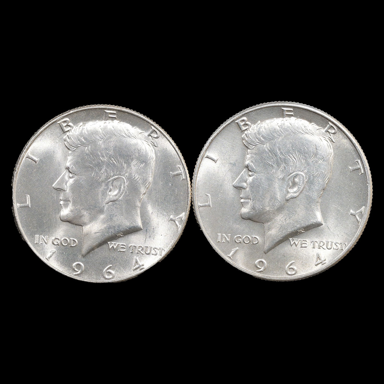 (2) 1964 Kennedy Half Dollars - 50c - GEM Brilliant Uncirculated (1 of 2)