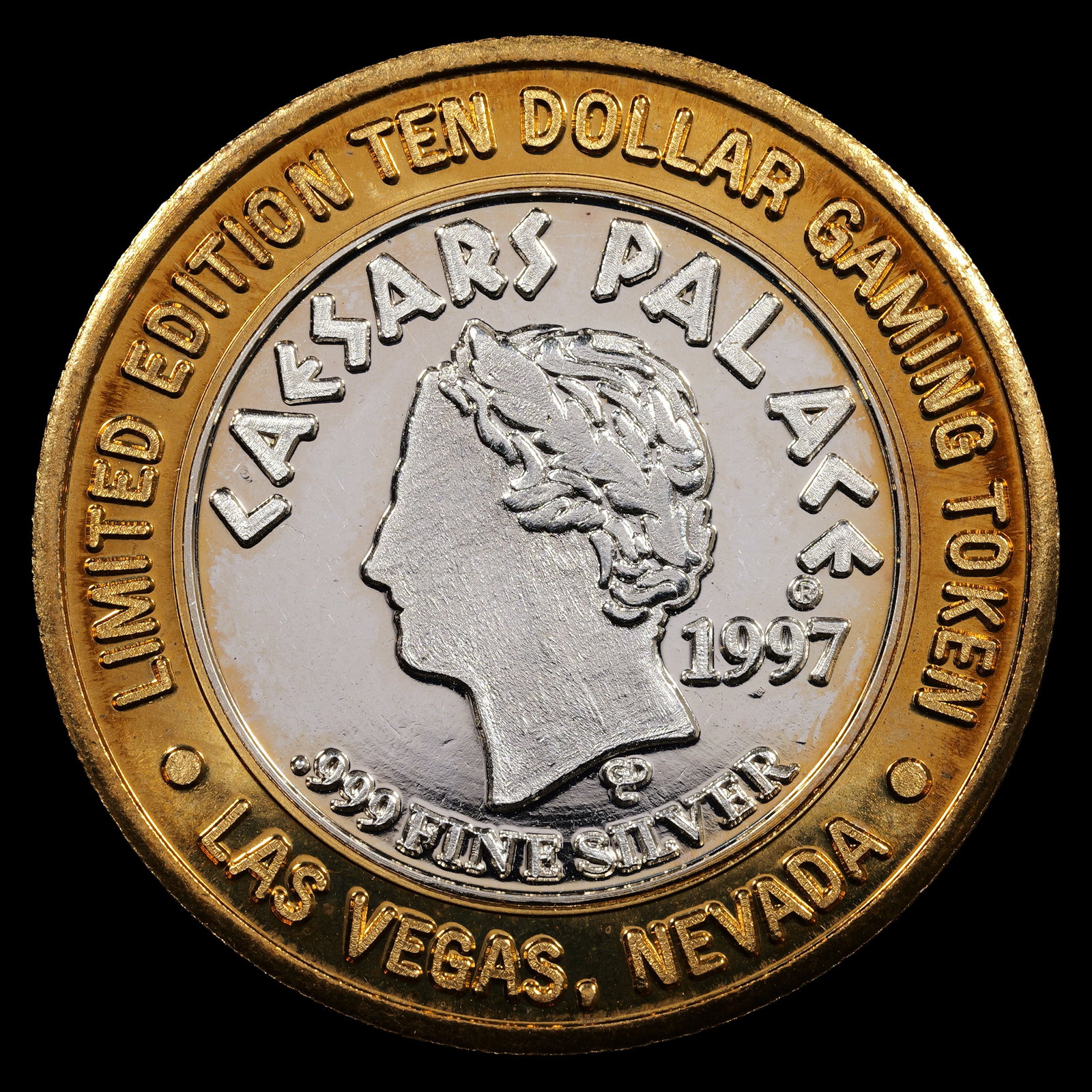 *0.6 oz ASW* Caesars Palace Las Vegas - $10 Silver Casino Token: 1 Silver Bullion token - 0.6 oz Actual Silver Weight