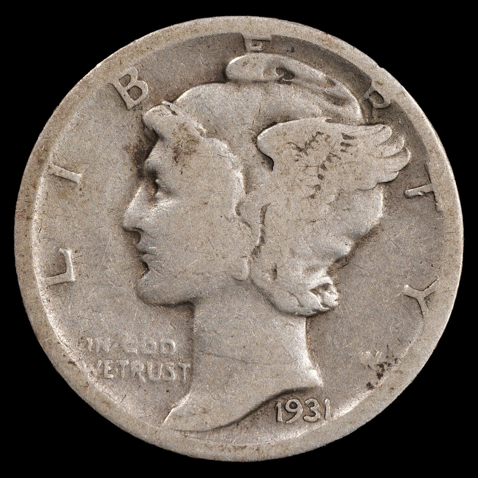 1931-D Mercury Dime - 10c - Fine (1 of 2)