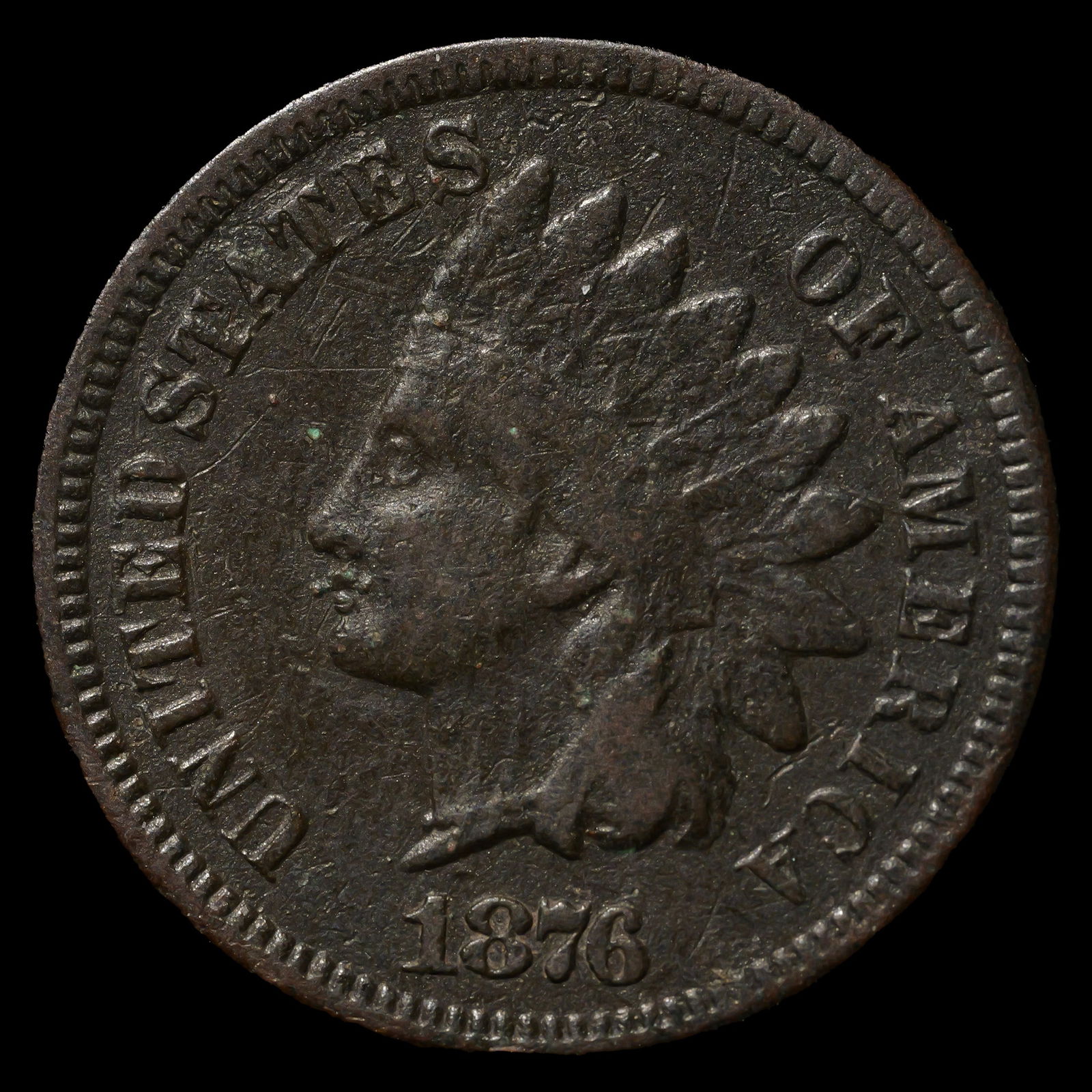 1876 Indian Head Cent - 1c - Fine (1 of 2)