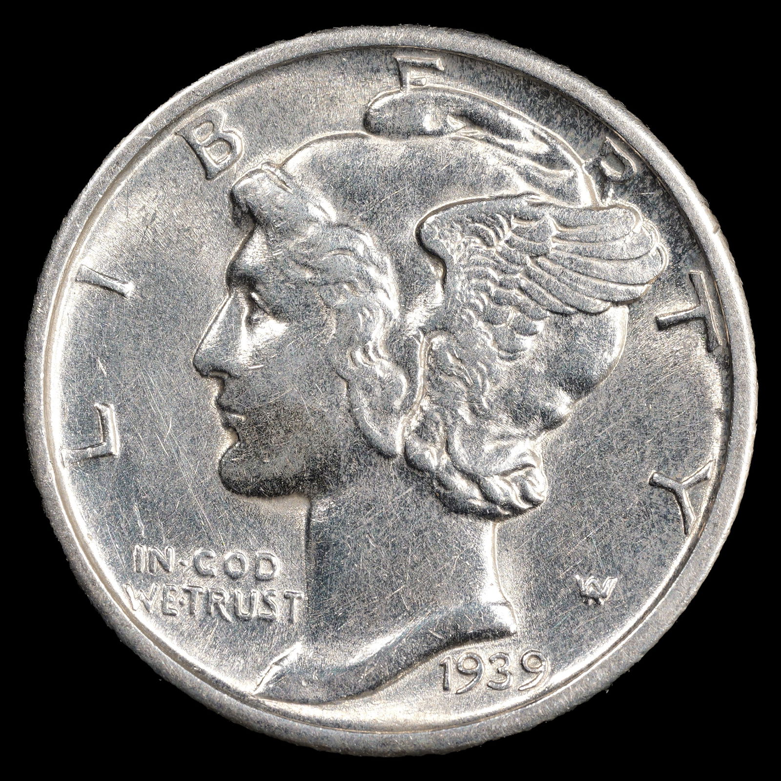 1939-D Mercury Dime - 10c - Choice About Uncirculated (1 of 2)