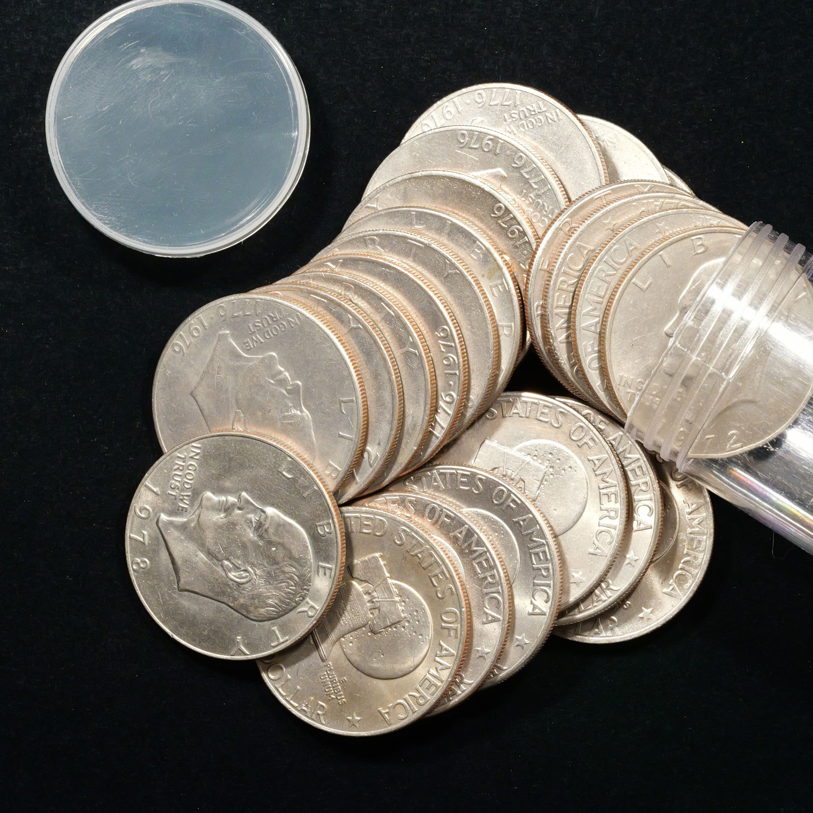 (20) Mixed Date/Grade Ike Eisenhower Dollars - $1 - AU/BU (1 of 4)