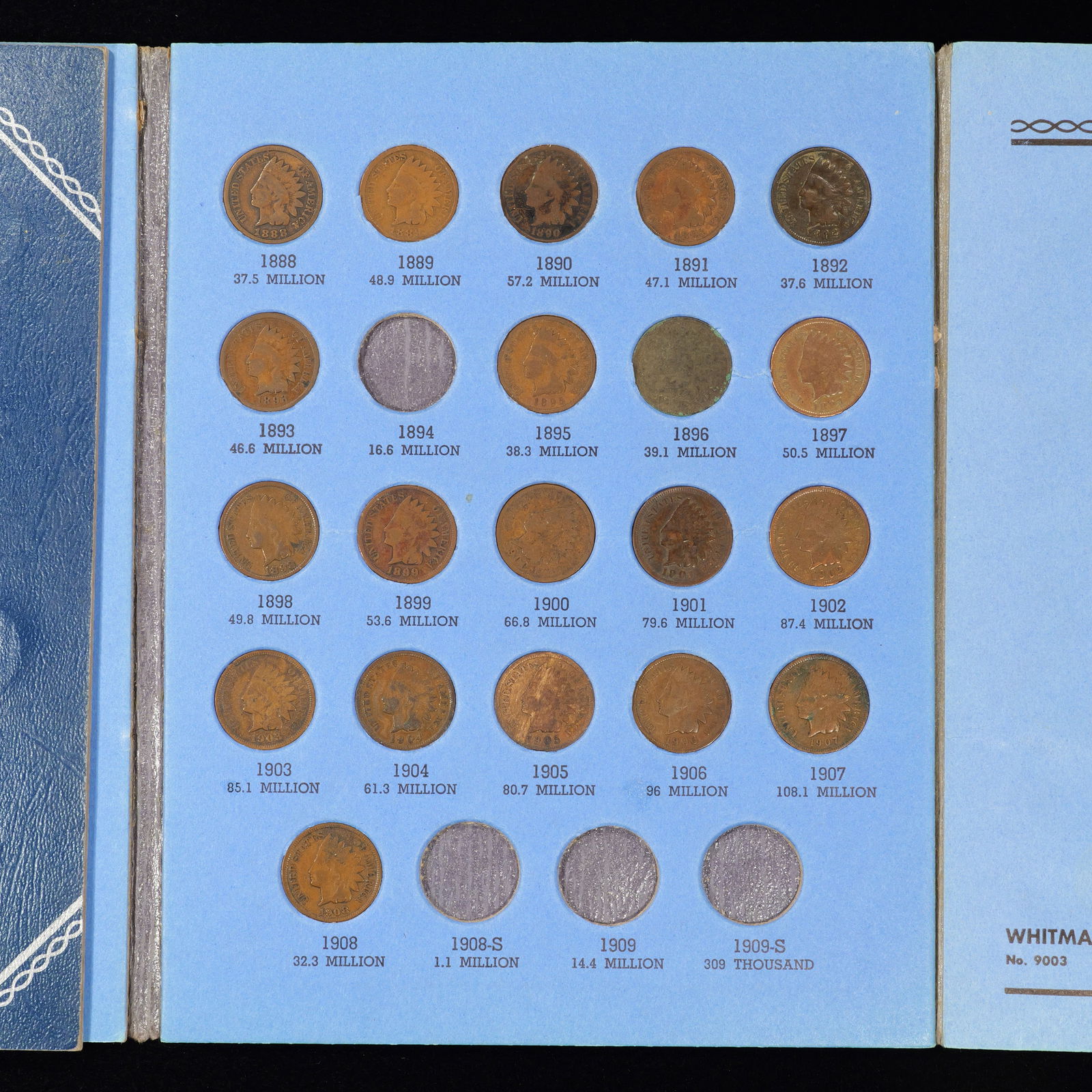 *HIGHLIGHT*(33 coins) Partial Complete Indian Head Cent Collection in Album (1 of 5)