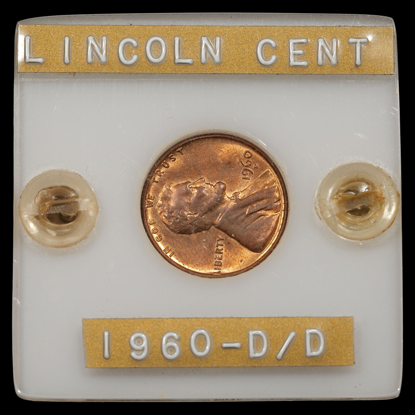 *VARIETY*1960-D/D Lincoln Memorial Cent - 1c - GEM Uncirculated - Red Brown (1 of 4)