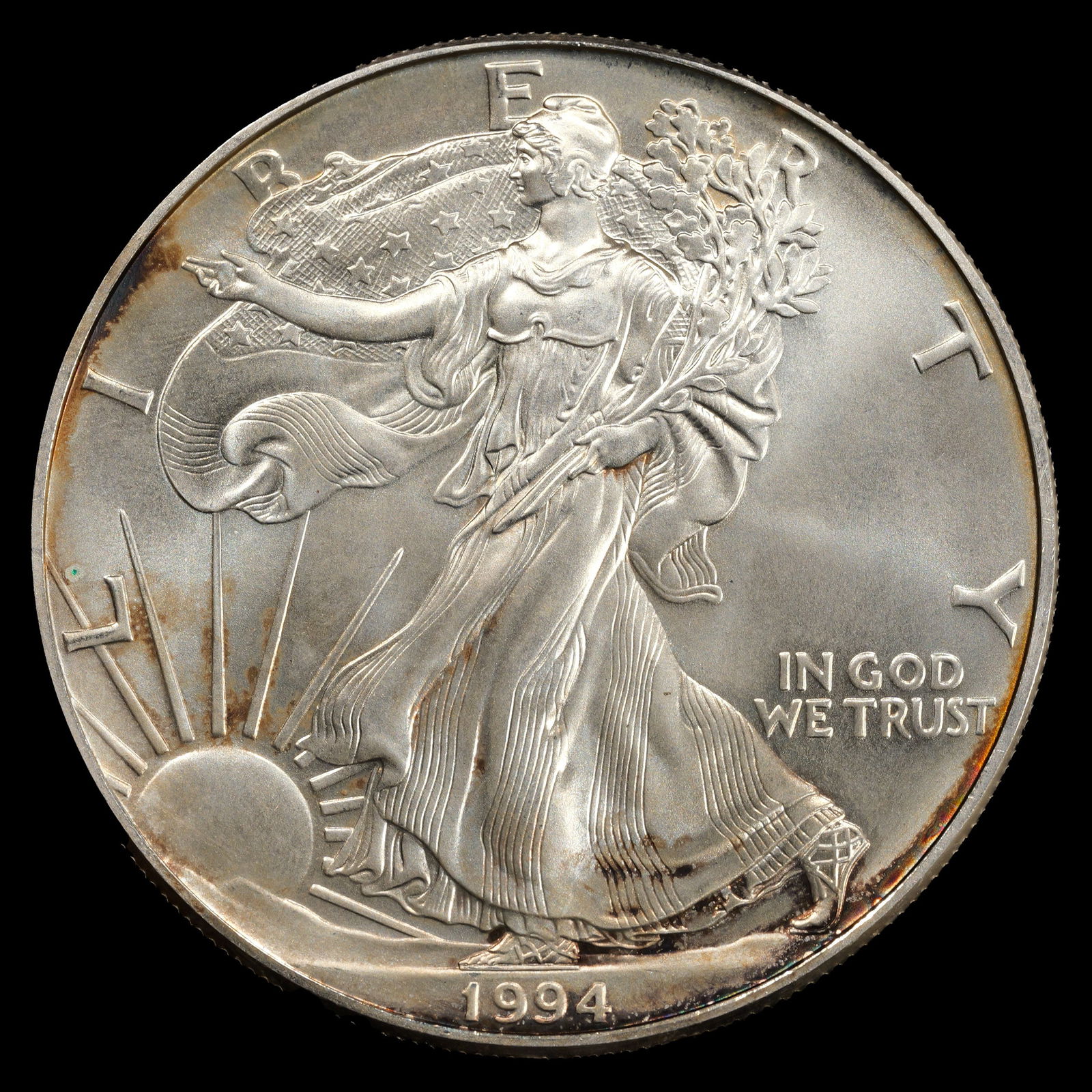 1994 American Silver Eagle - $1 - 1 oz Troy .9999 Fine Silver Bullion Coin: American Silver Eagle