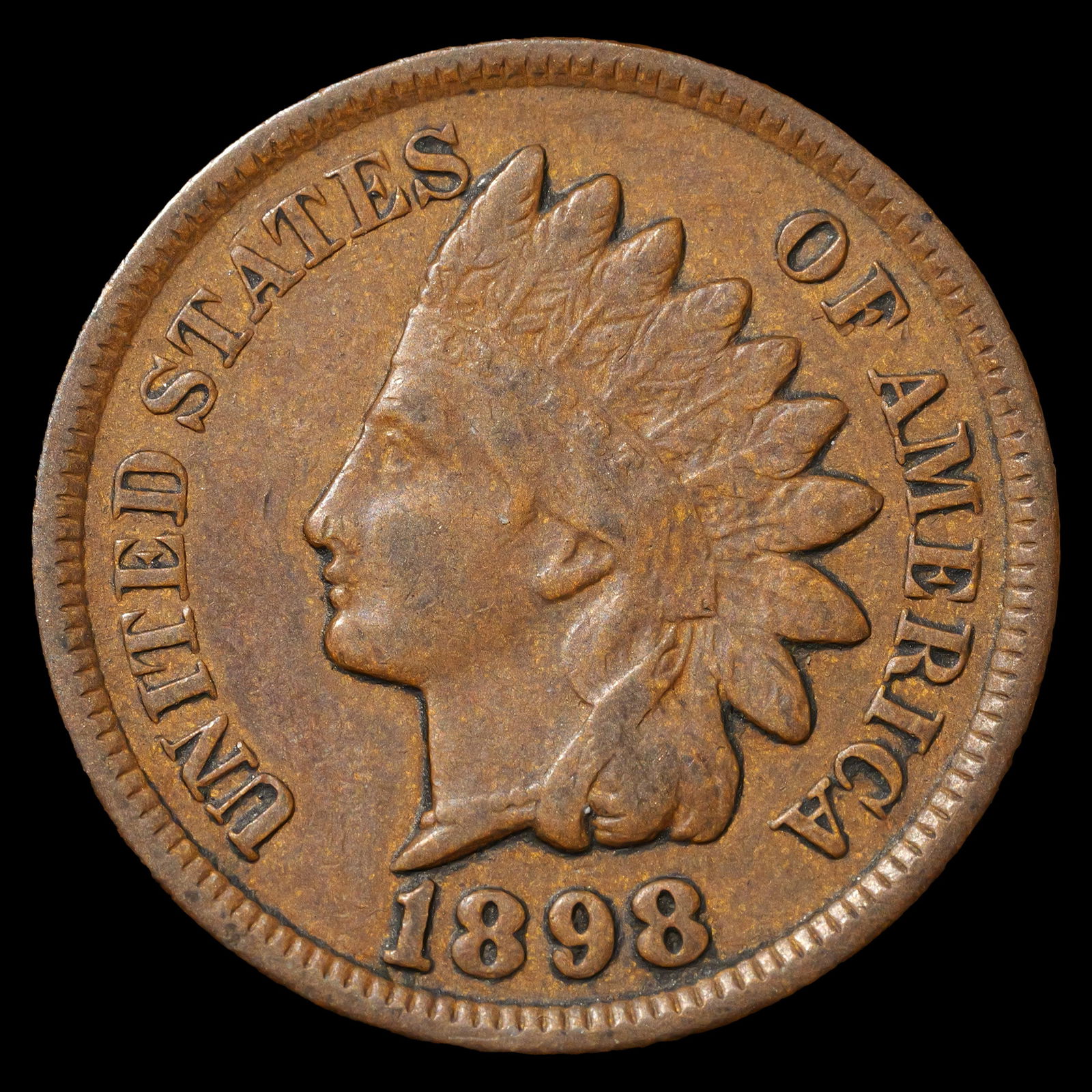1898 Indian Head Cent - 1c - Extra Fine (1 of 2)