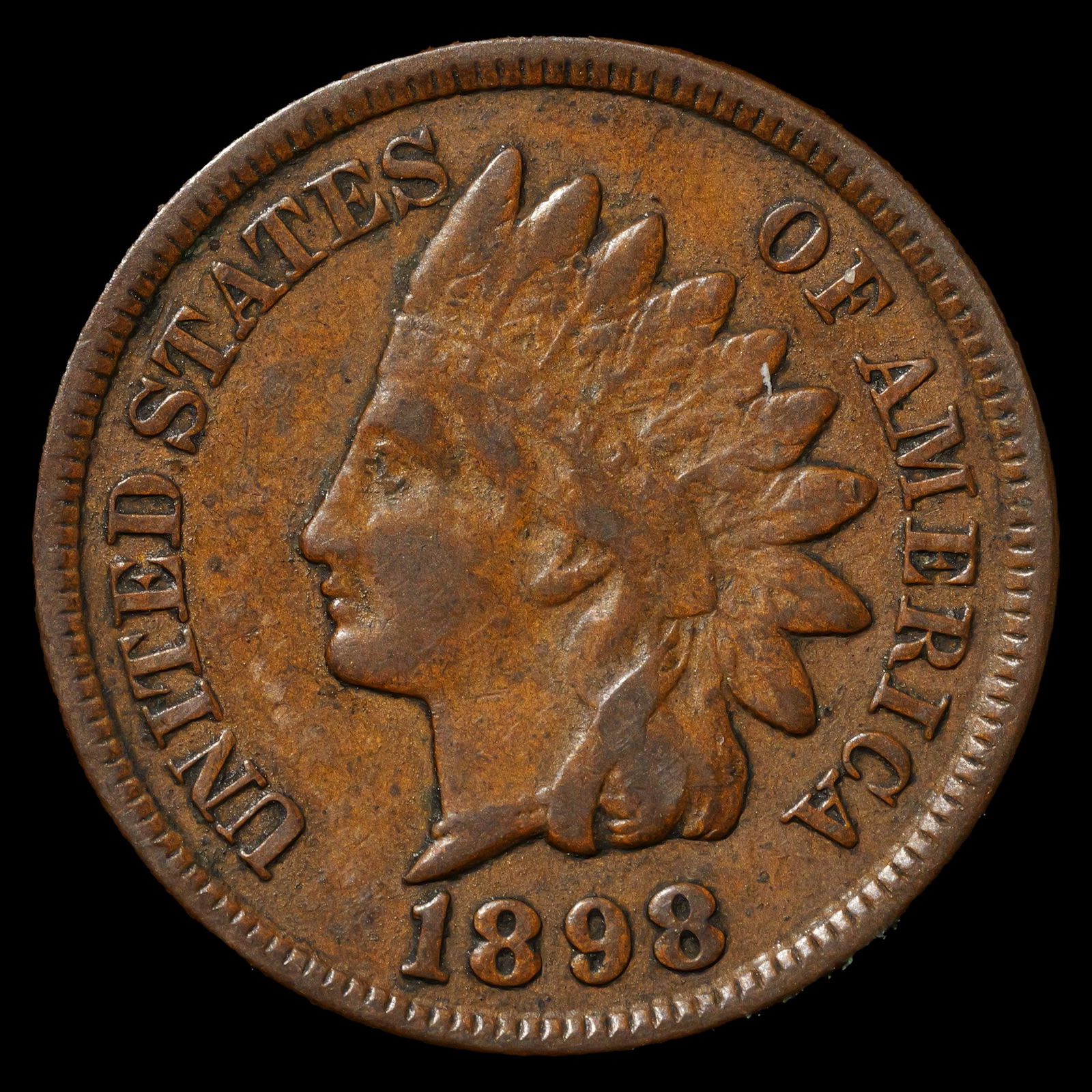 1898 Indian Head Cent - 1c - Very Fine Plus (1 of 2)